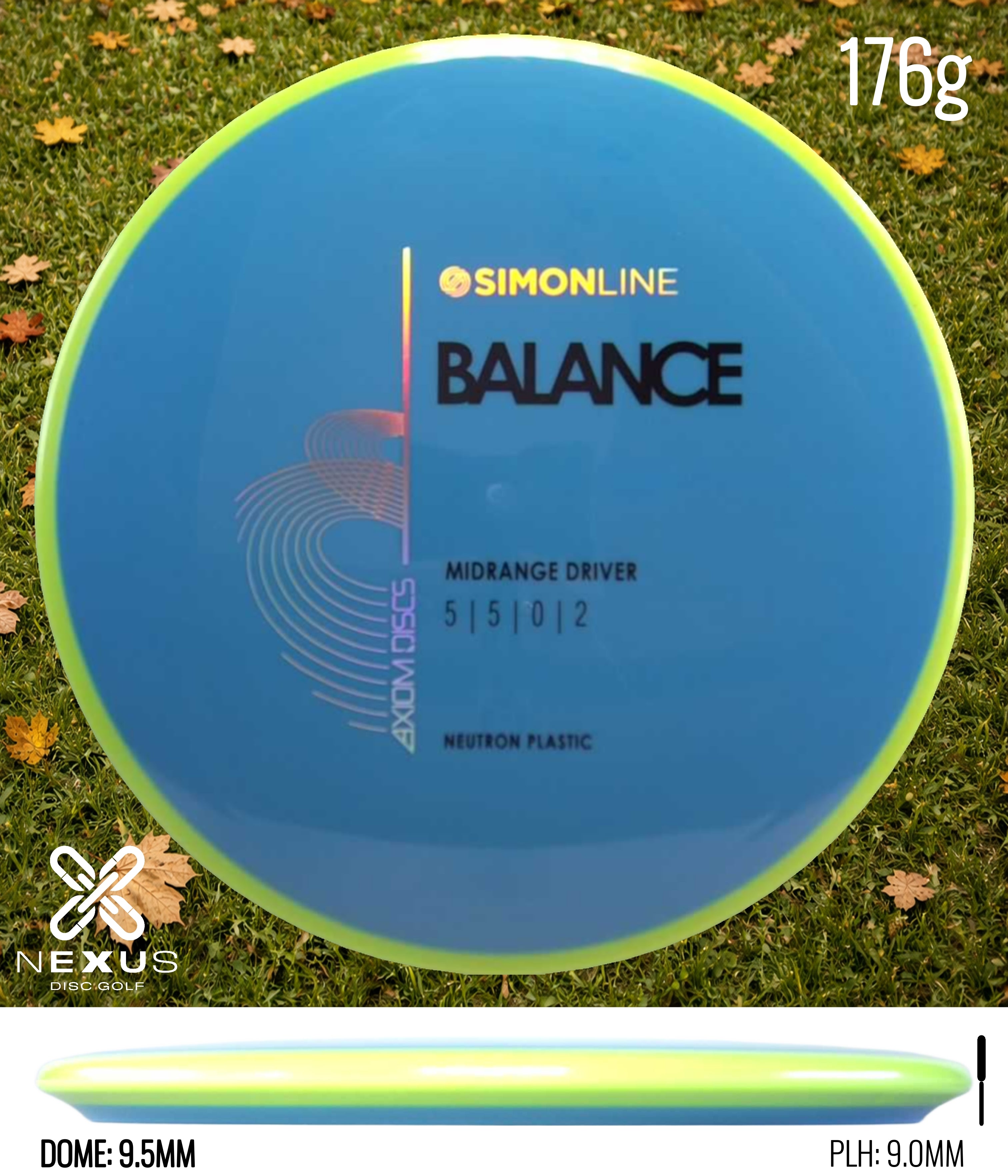 Axiom Simon Line Neutron Balance Blue/Black, Silver Metallic 176g