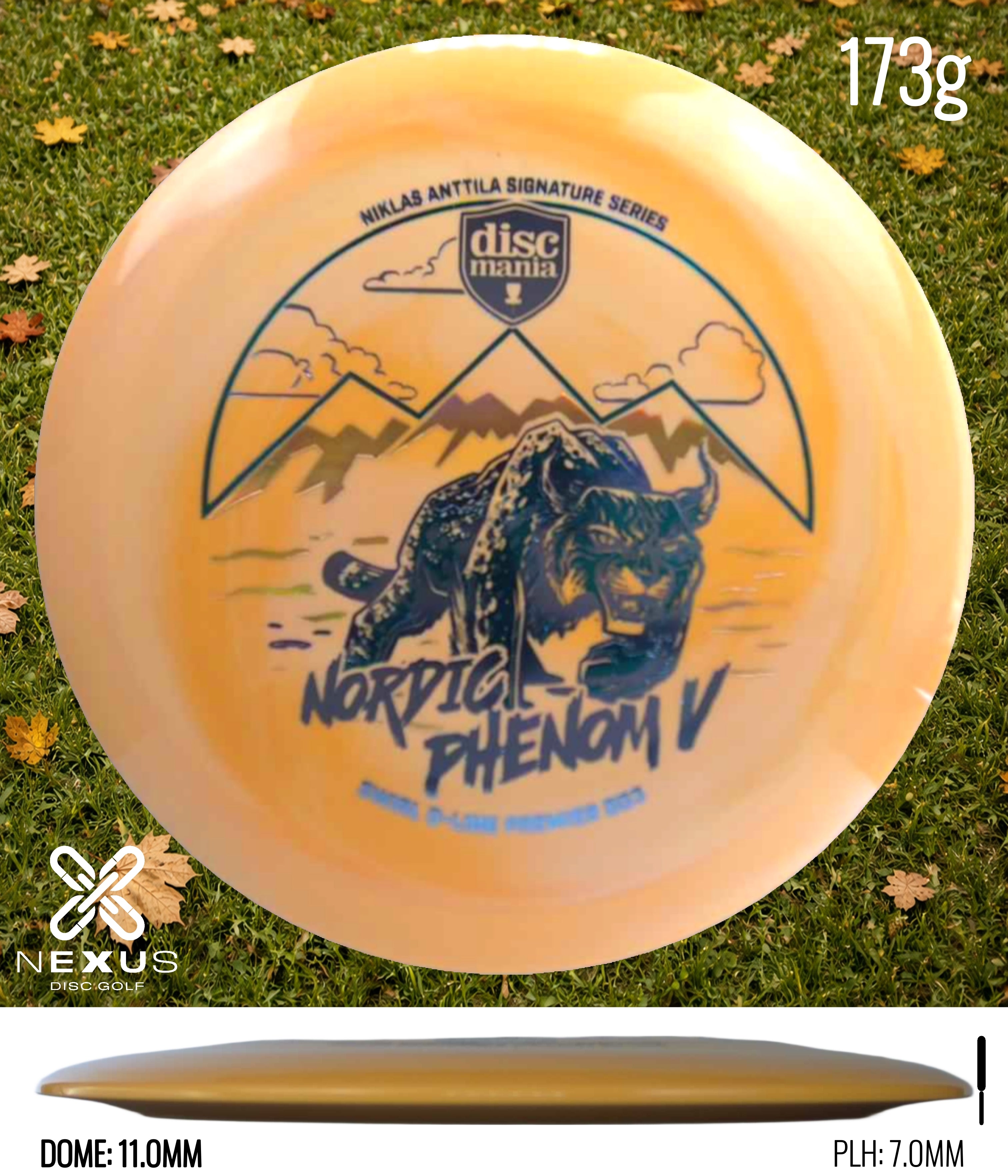Discmania DD Orange/Black, Blue Metallic 173g