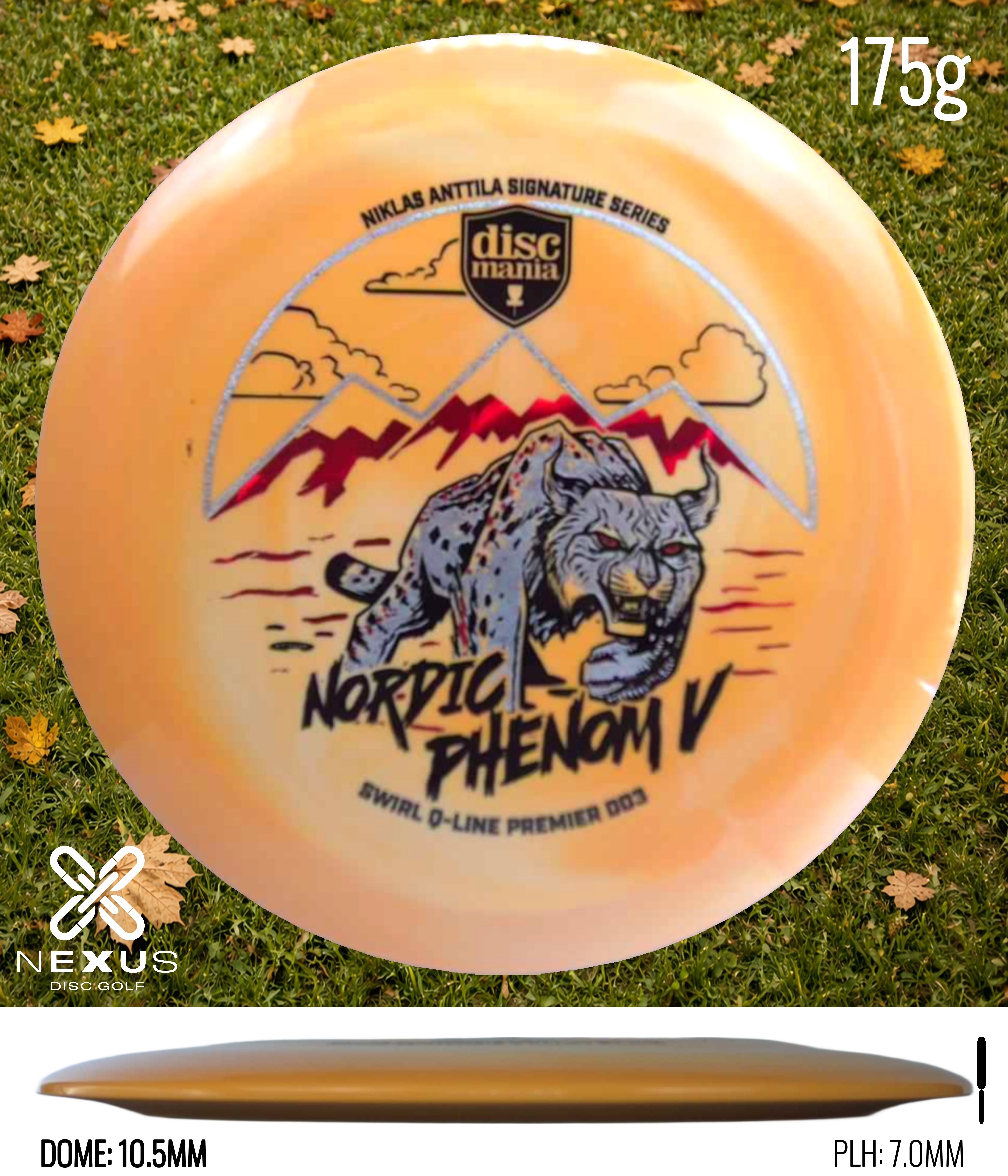 Discmania DD Orange/Rainbow Holo, Blue Metallic 175g