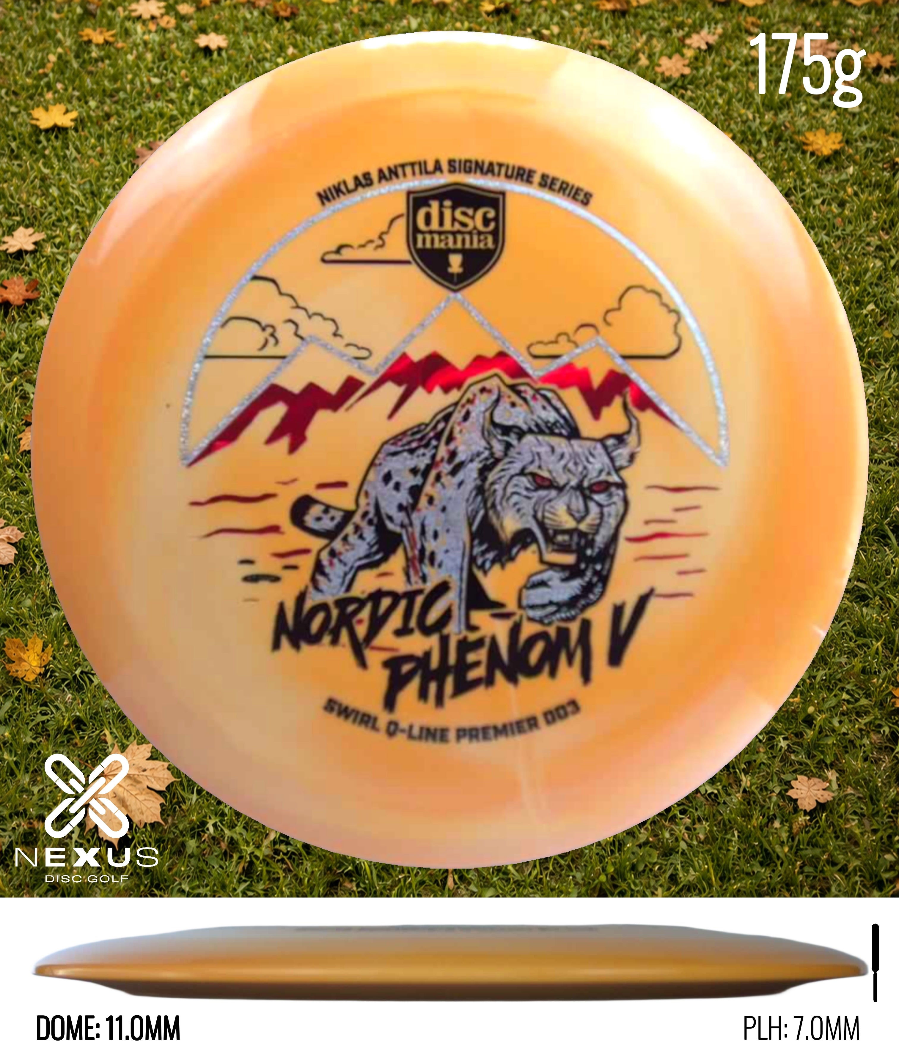 Discmania DD Orange/Rainbow Holo, Blue Metallic 175g