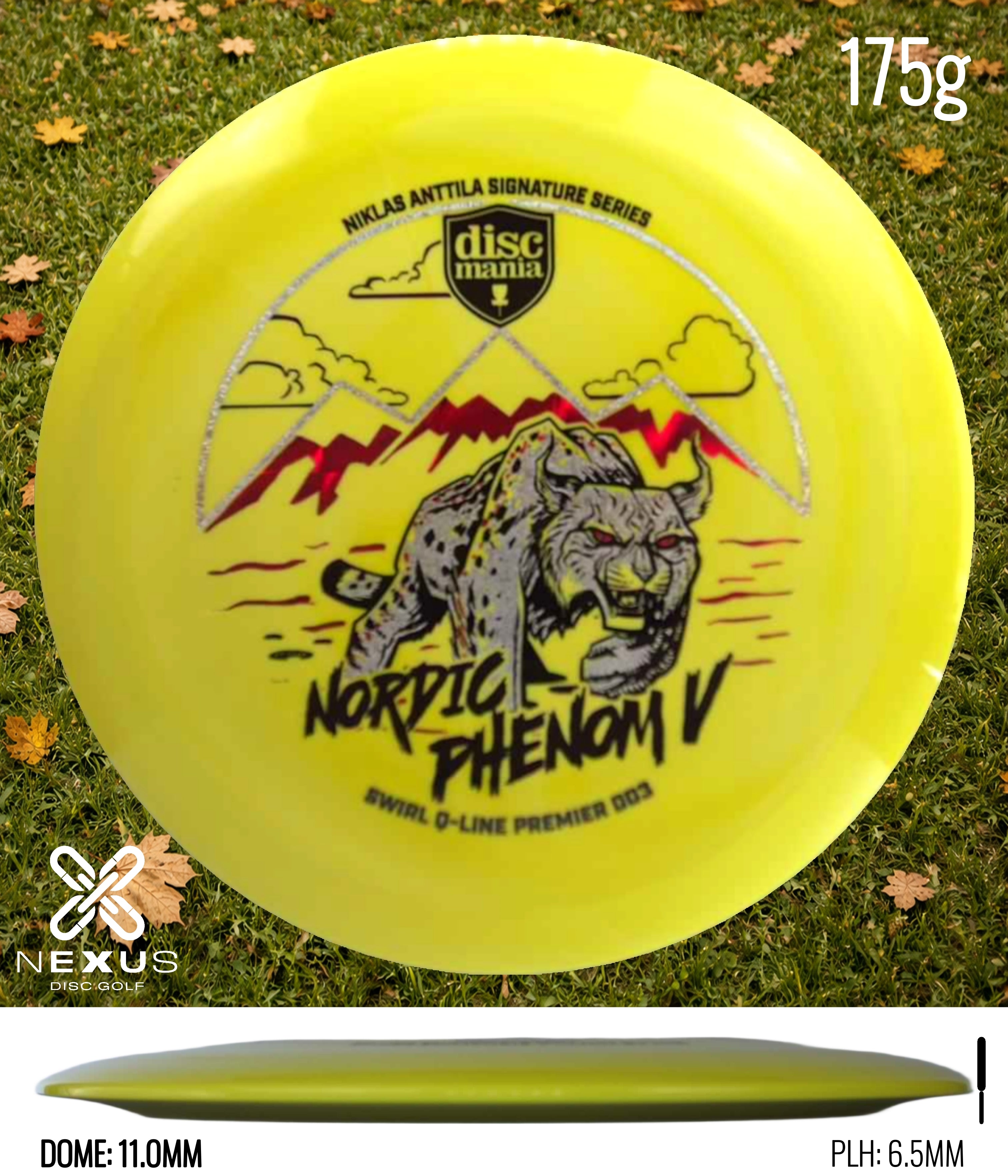 Discmania DD Yellow/Silver, Black 175g