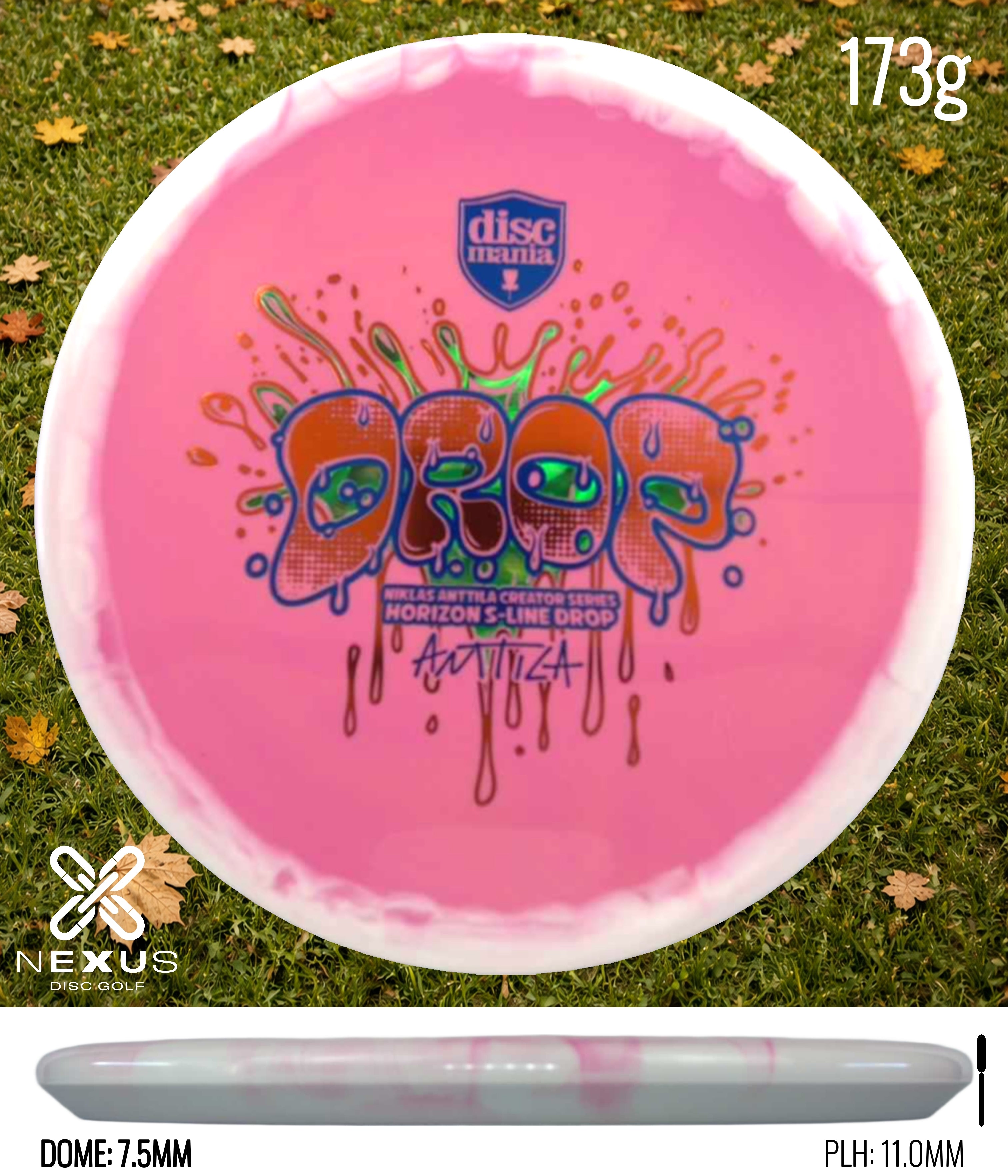 Discmania Drop Horizon S-Line Pink/Multicolor, Holographic 173g