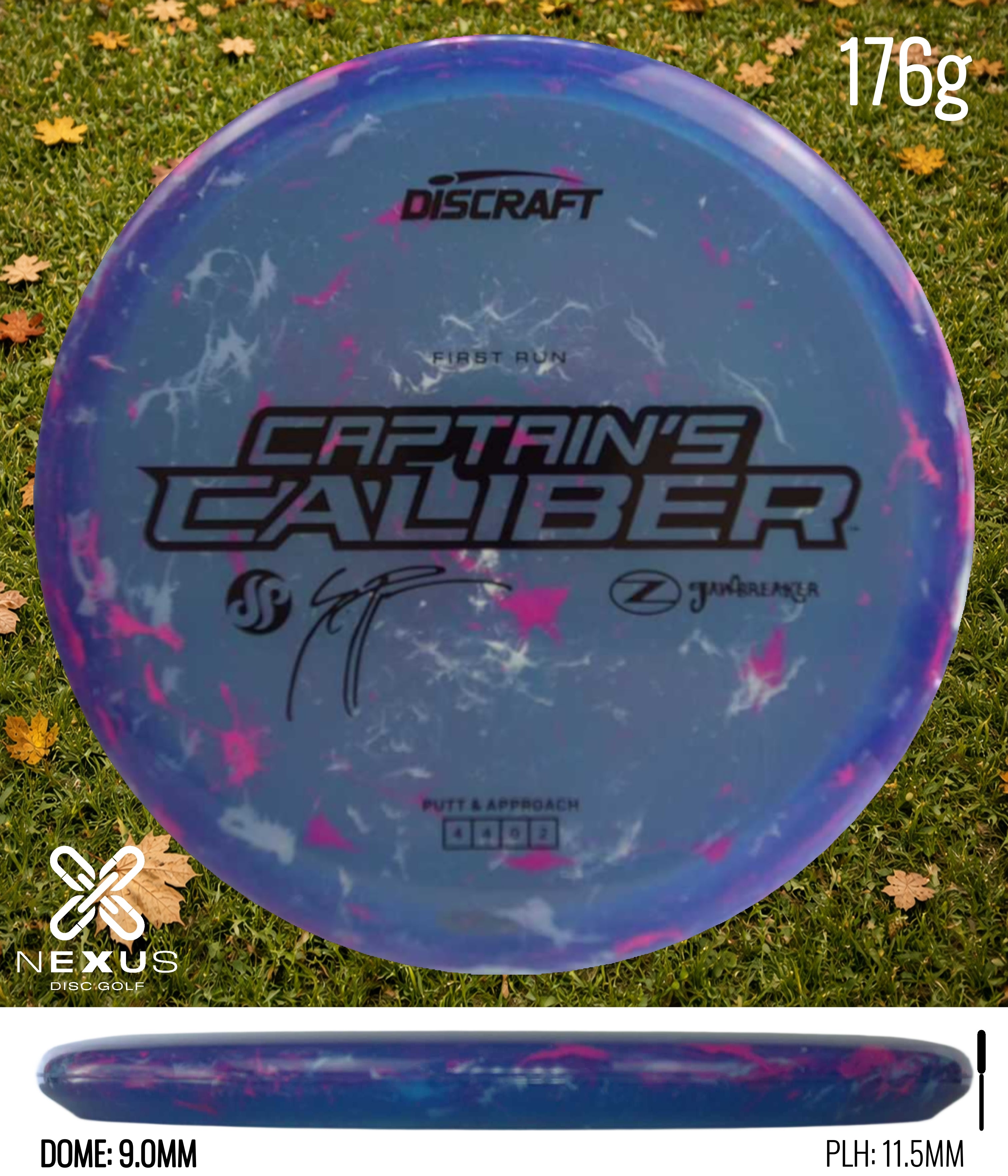 Discraft Seppo Paju First Run Z Jawbreaker Captain’s Caliber Jawbreaker Blue/Black 176g
