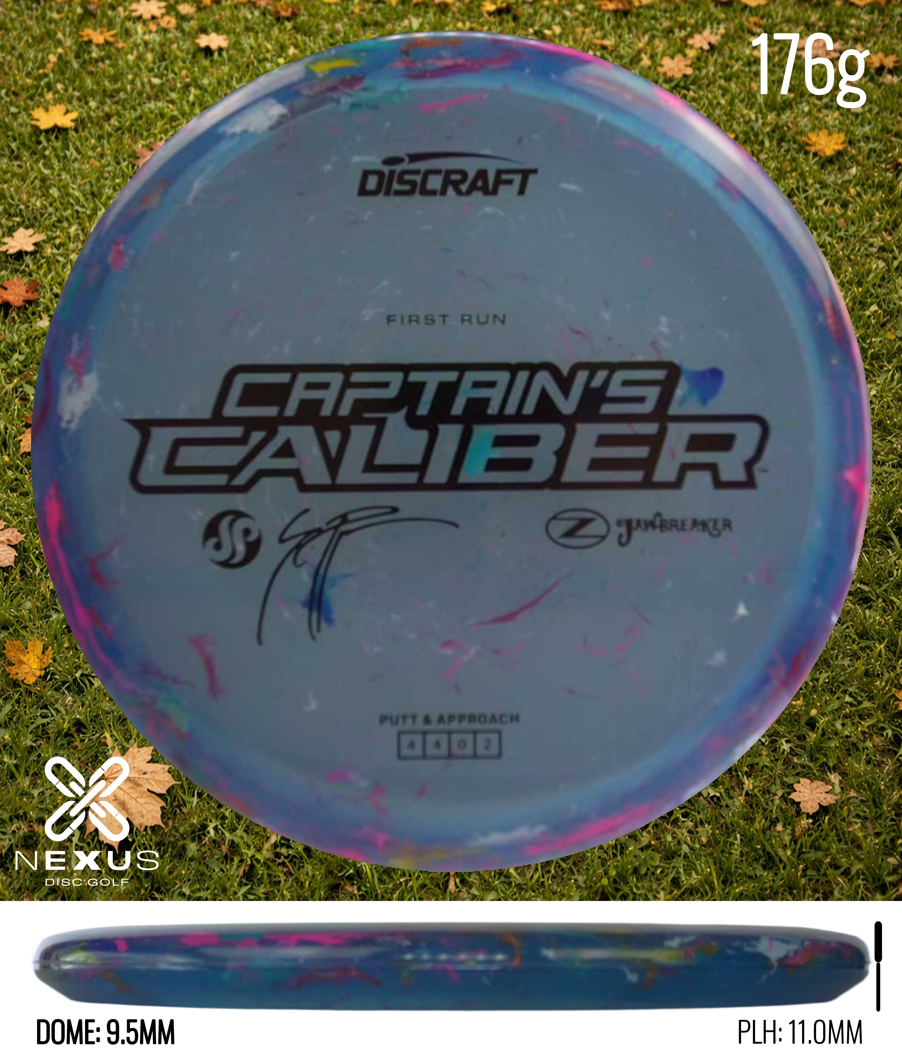 Discraft Seppo Paju First Run Z Jawbreaker Captain’s Caliber Jawbreaker Blue/Black 176g