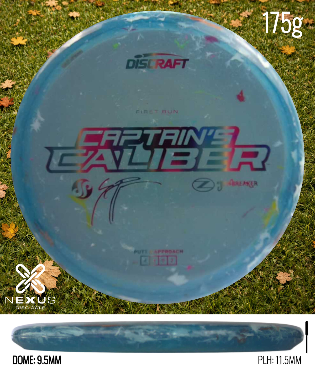 Discraft Seppo Paju First Run Z Jawbreaker Captain’s Caliber Jawbreaker Blue/Rainbow Holo 175g
