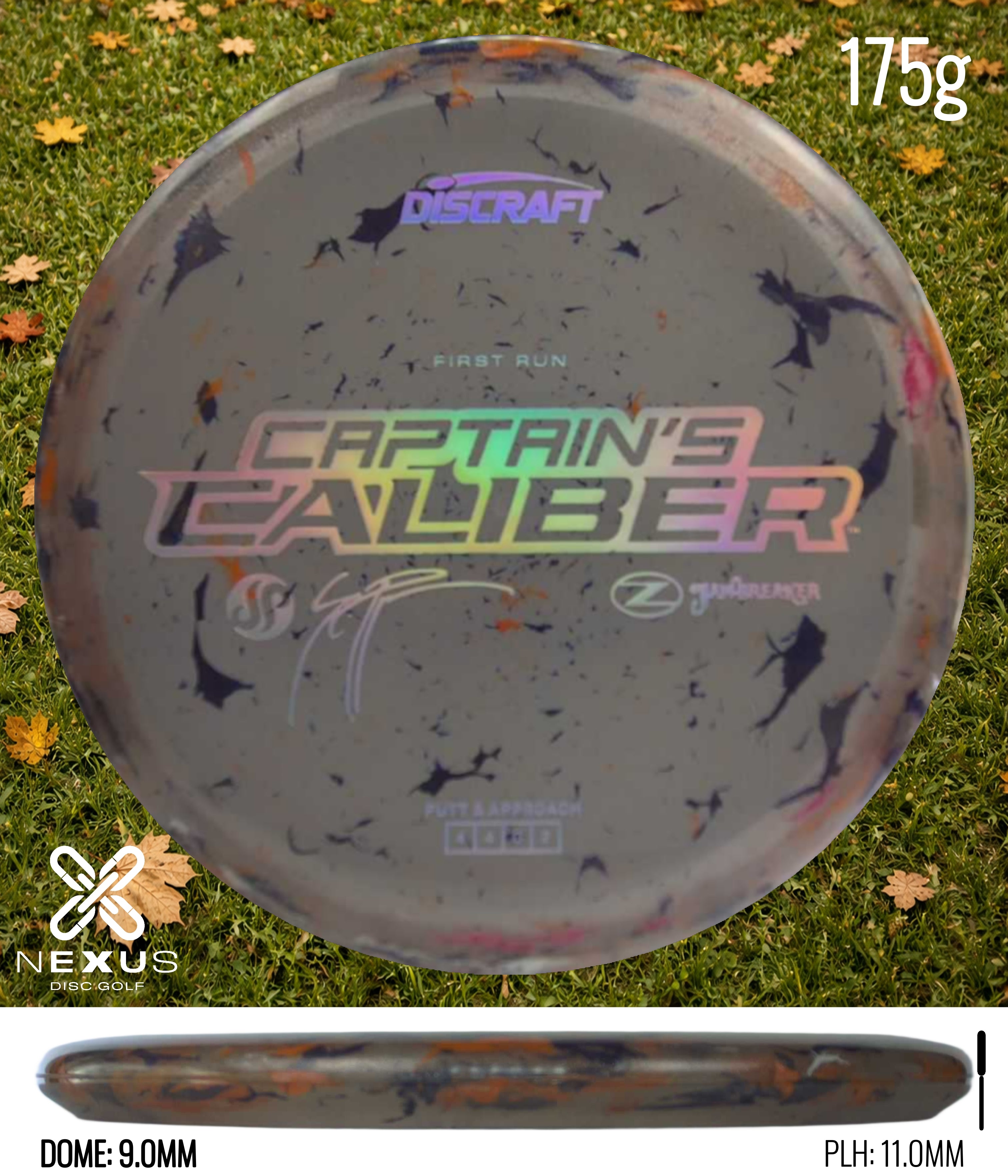 Discraft Seppo Paju First Run Z Jawbreaker Captain’s Caliber Jawbreaker Gray/Rainbow Holo 175g