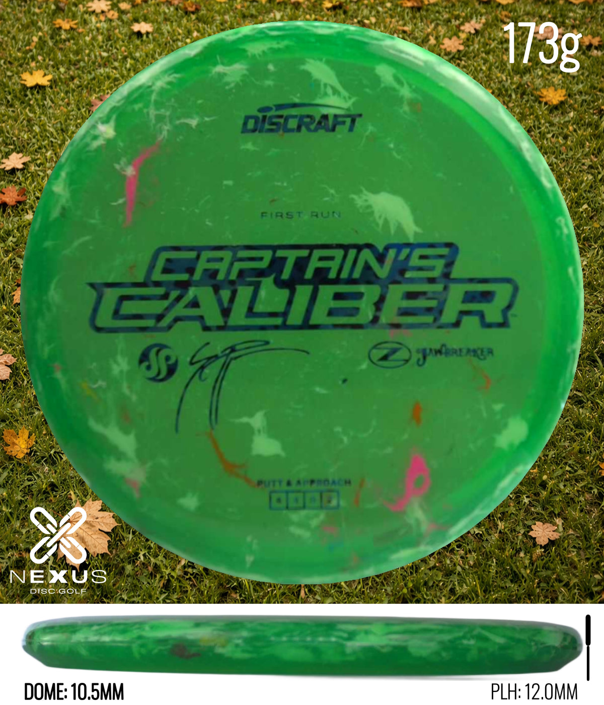 Discraft Seppo Paju First Run Z Jawbreaker Captain’s Caliber Jawbreaker Green/Blue Metallic, Black 173g
