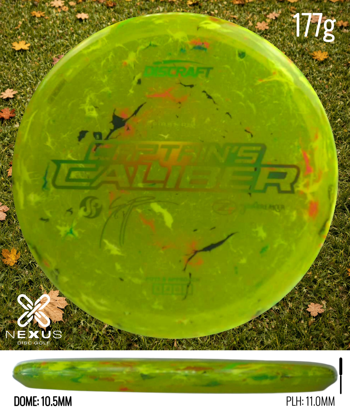 Discraft Seppo Paju First Run Z Jawbreaker Captain’s Caliber Jawbreaker Green/Green Metallic 177g
