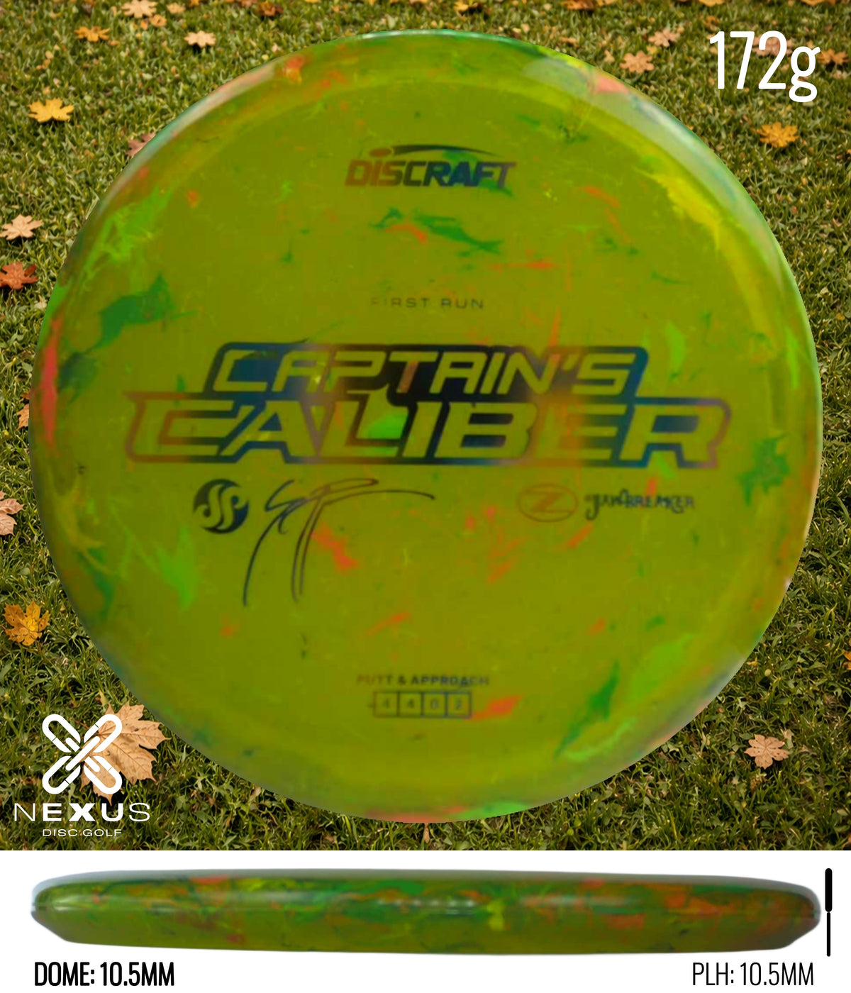 Discraft Seppo Paju First Run Z Jawbreaker Captain’s Caliber Jawbreaker Green/Rainbow Holo 172g