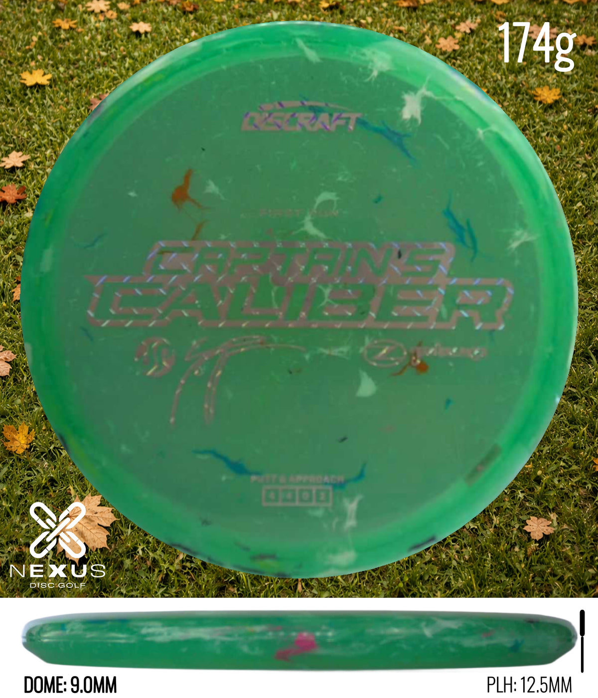 Discraft Seppo Paju First Run Z Jawbreaker Captain’s Caliber Jawbreaker Green/Silver 174g