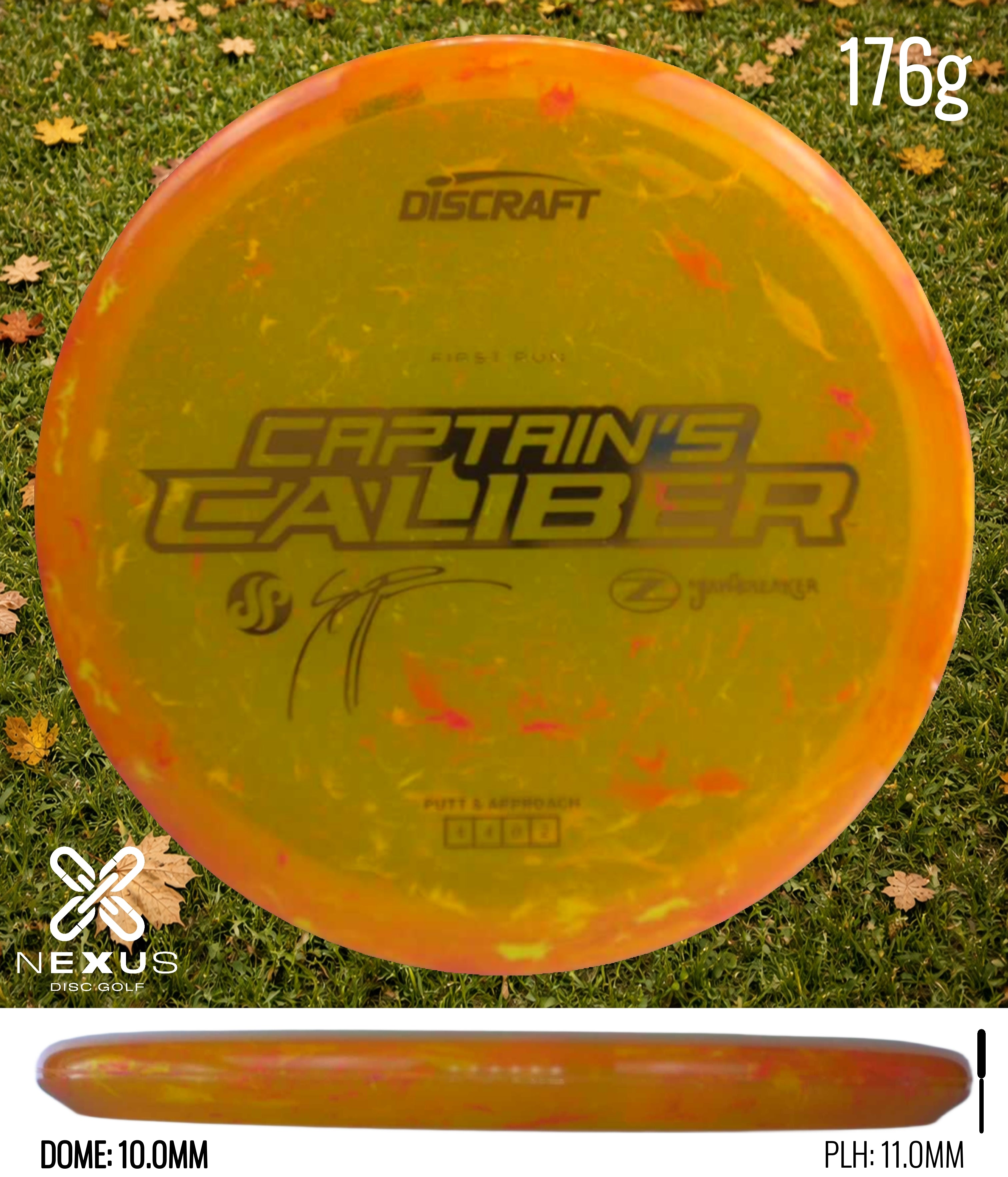 Discraft Seppo Paju First Run Z Jawbreaker Captain’s Caliber Jawbreaker Orange/Gold 176g