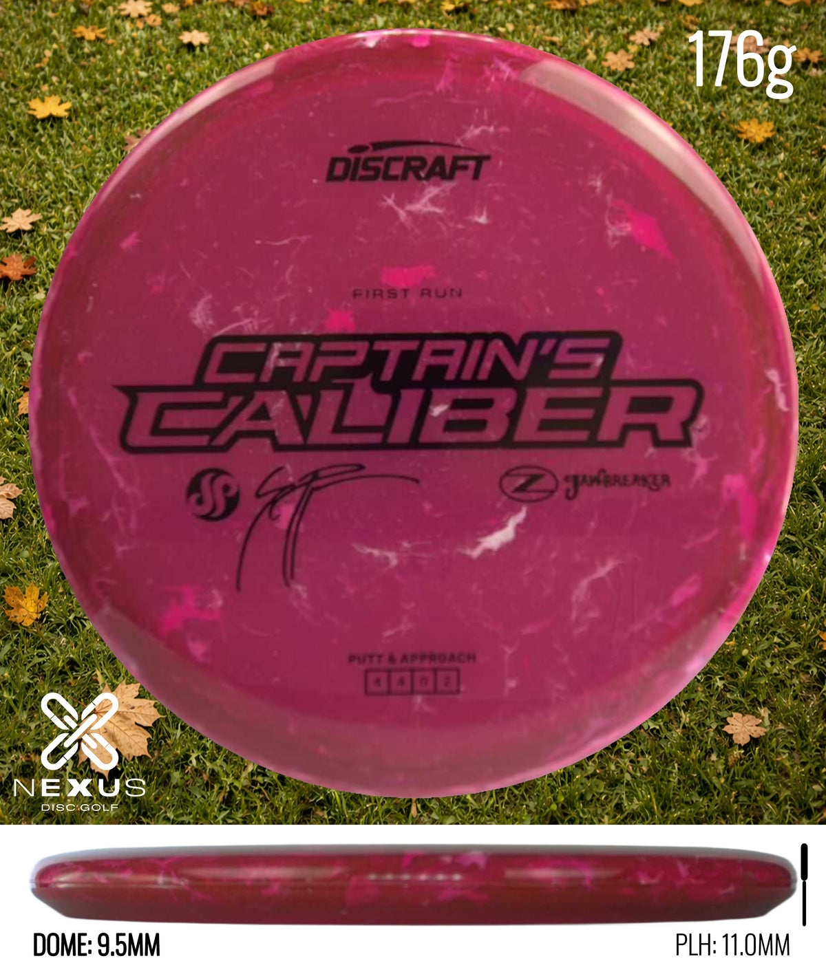 Discraft Seppo Paju First Run Z Jawbreaker Captain’s Caliber Jawbreaker Pink/Black 176g