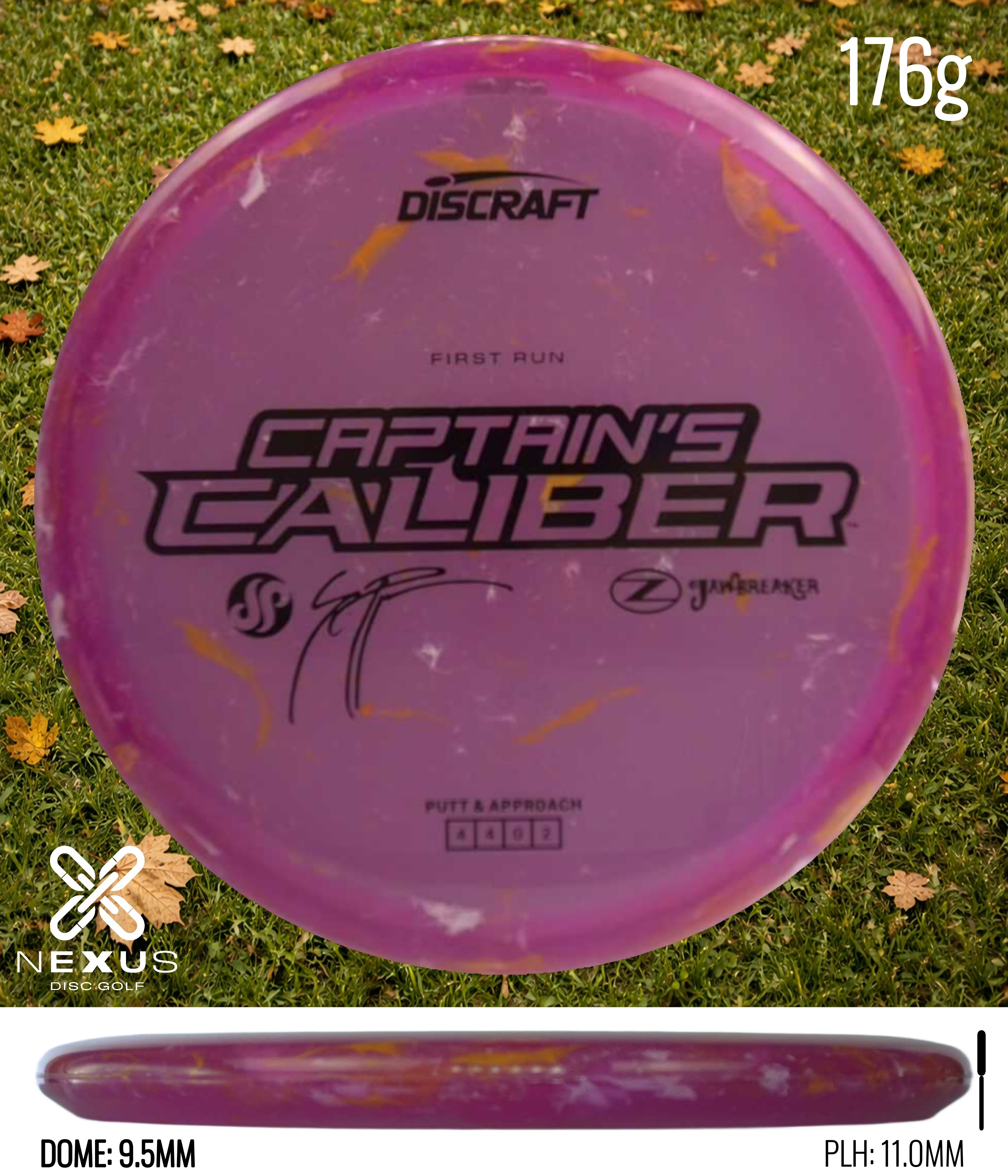 Discraft Seppo Paju First Run Z Jawbreaker Captain’s Caliber Jawbreaker Pink/Black 176g