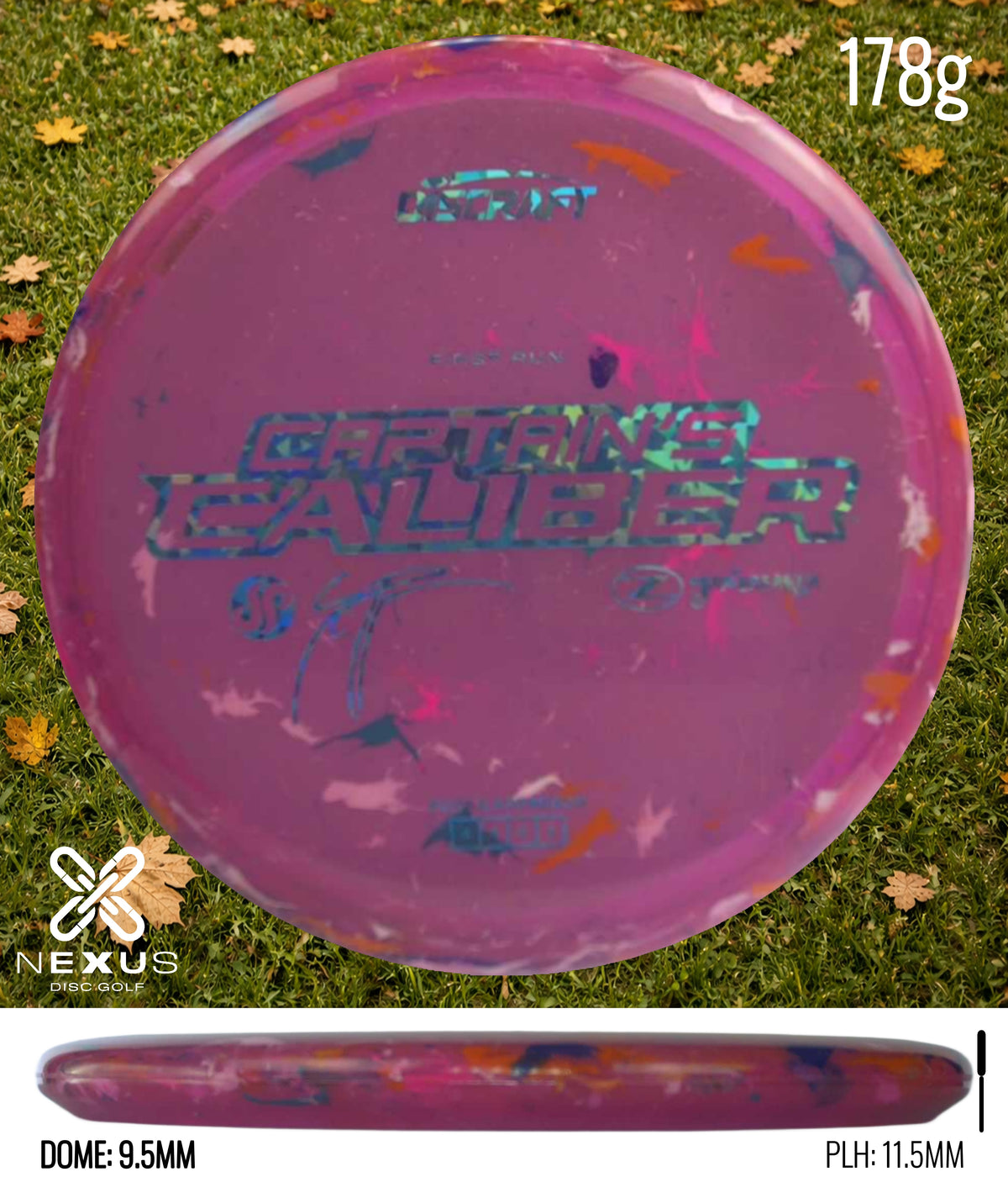 Discraft Seppo Paju First Run Z Jawbreaker Captain’s Caliber Jawbreaker Pink/Blue Metallic 178g