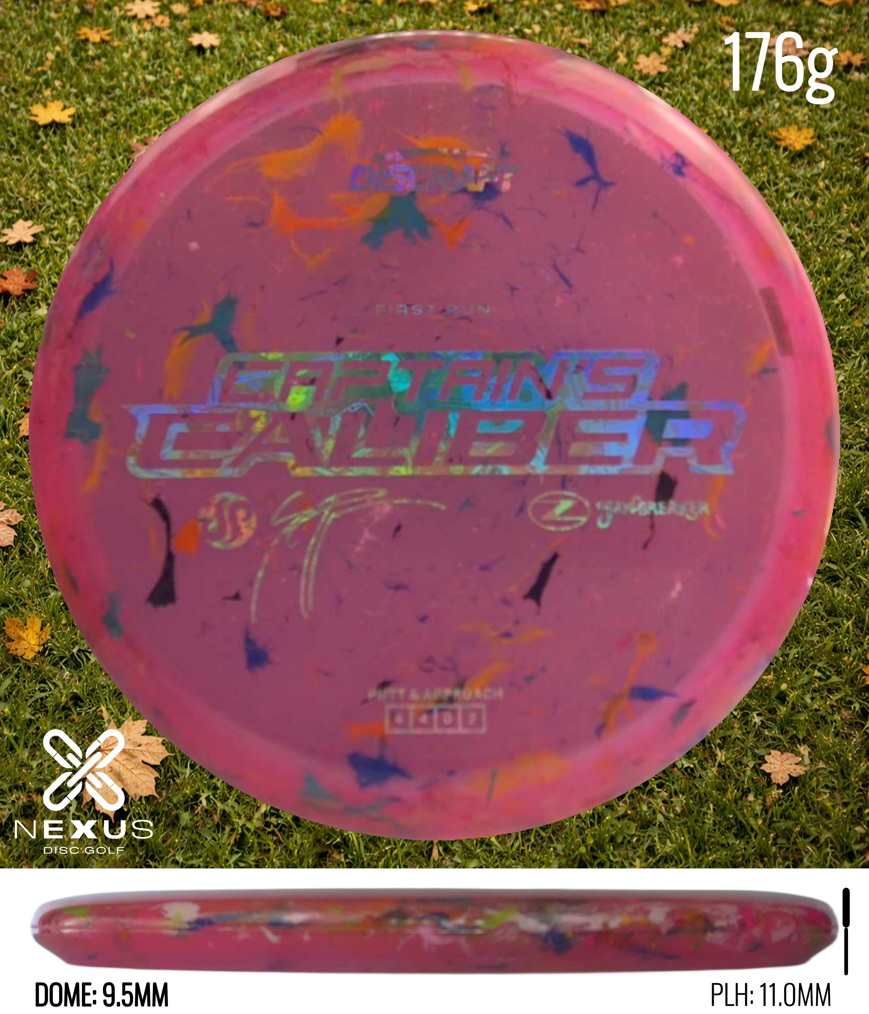 Discraft Seppo Paju First Run Z Jawbreaker Captain’s Caliber Jawbreaker Pink/Silver Money 176g