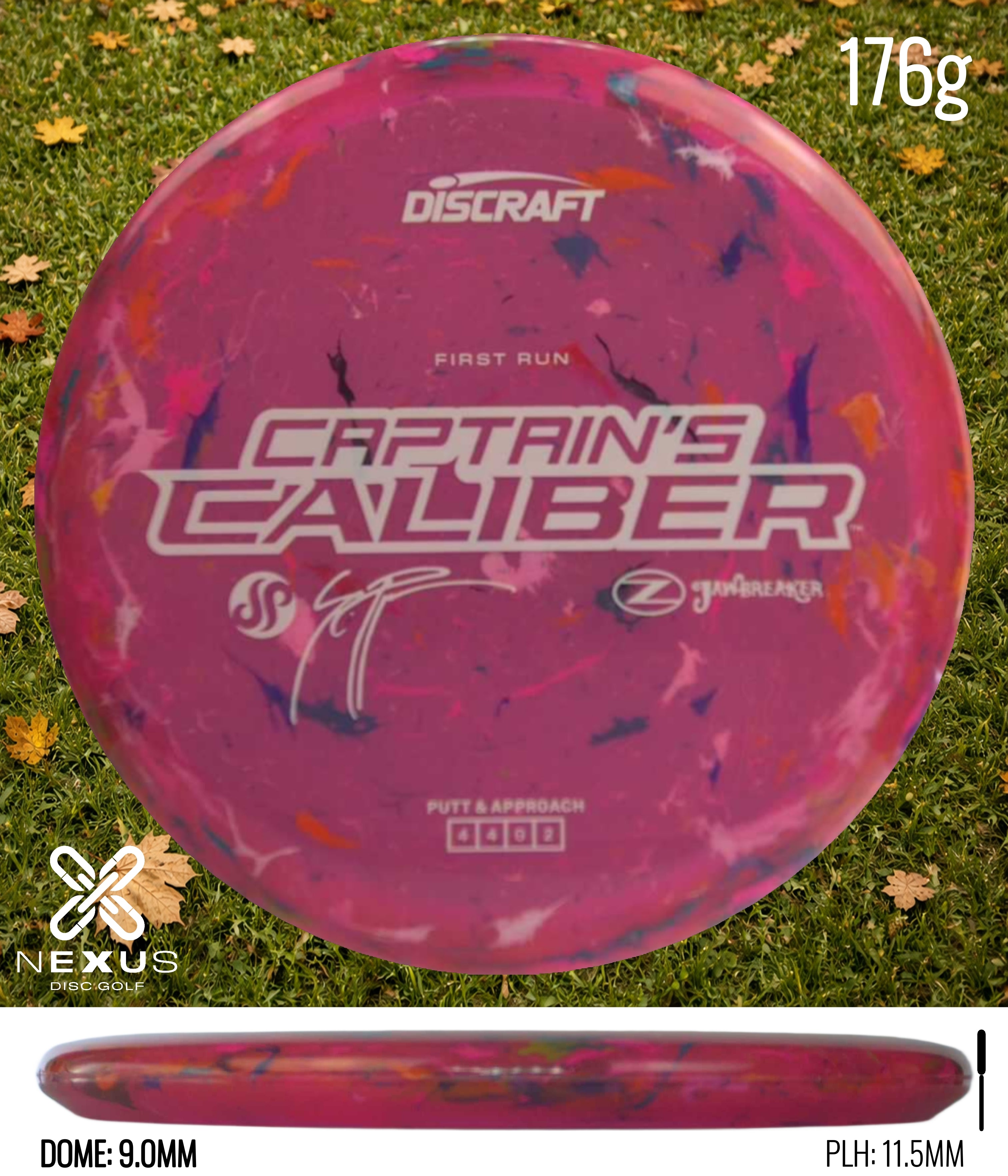 Discraft Seppo Paju First Run Z Jawbreaker Captain’s Caliber Jawbreaker Pink/White 176g