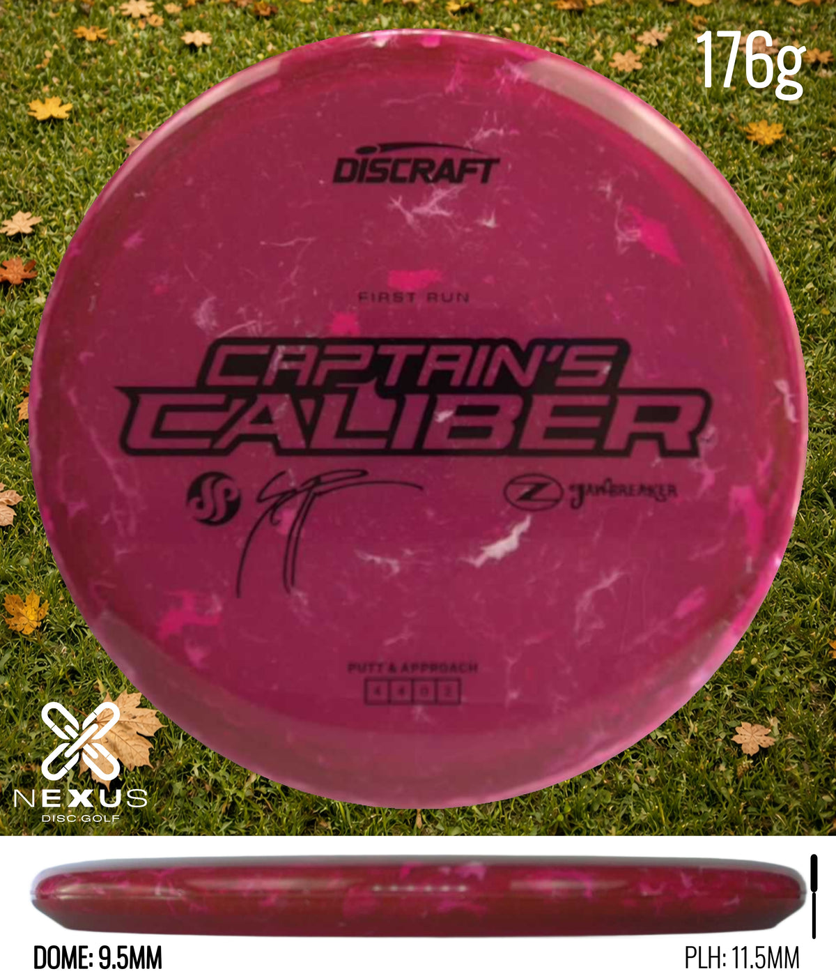 Discraft Seppo Paju First Run Z Jawbreaker Captain’s Caliber Jawbreaker Purple/Black 176g