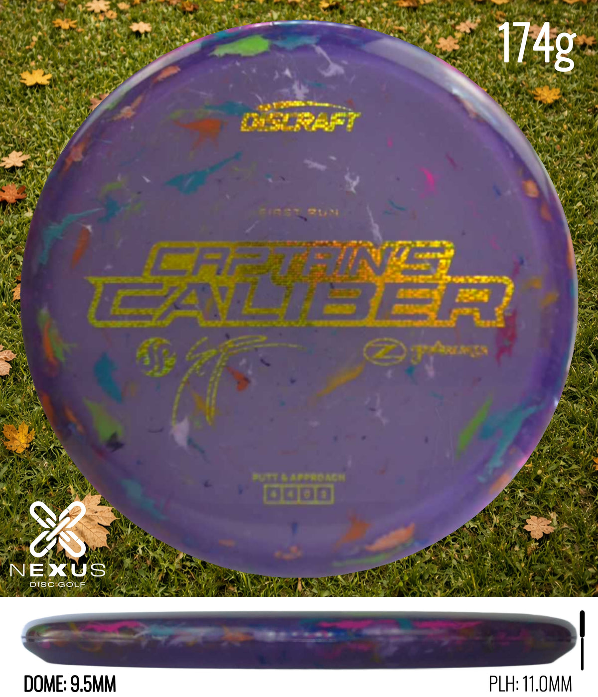 Discraft Seppo Paju First Run Z Jawbreaker Captain’s Caliber Jawbreaker Purple/Gold 174g