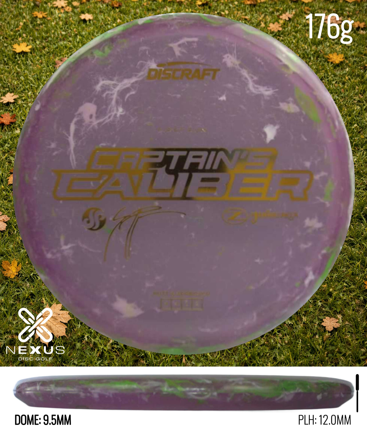 Discraft Seppo Paju First Run Z Jawbreaker Captain’s Caliber Jawbreaker Purple/Gold 176g
