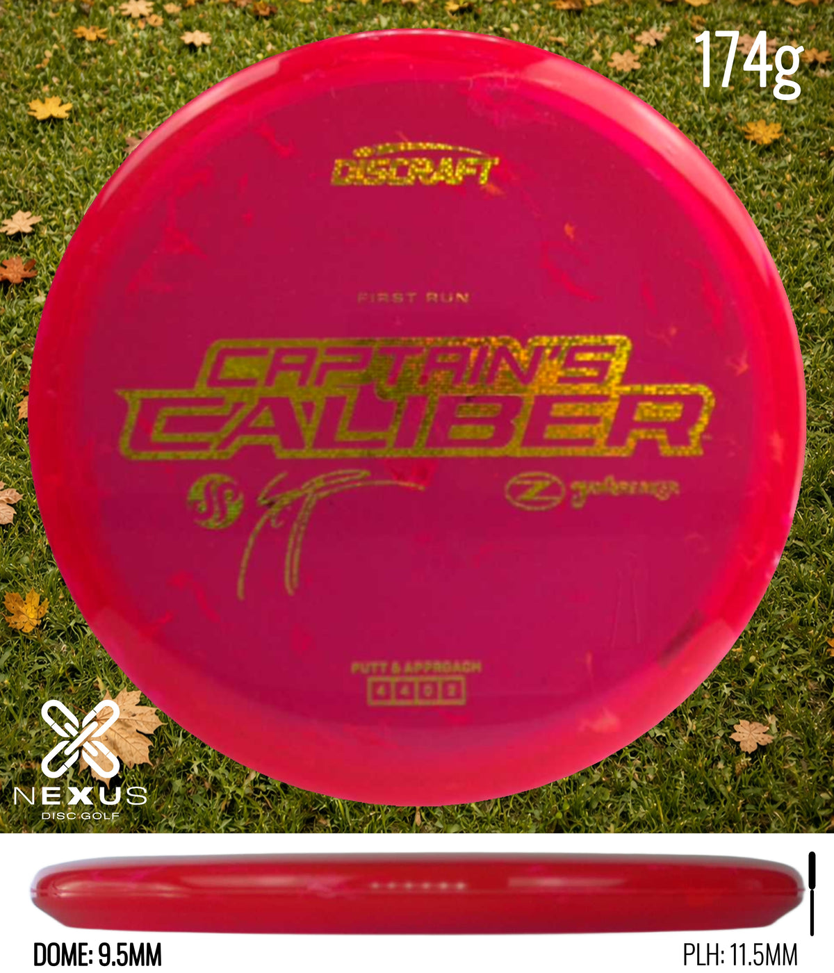 Discraft Seppo Paju First Run Z Jawbreaker Captain’s Caliber Jawbreaker Red/Gold 174g