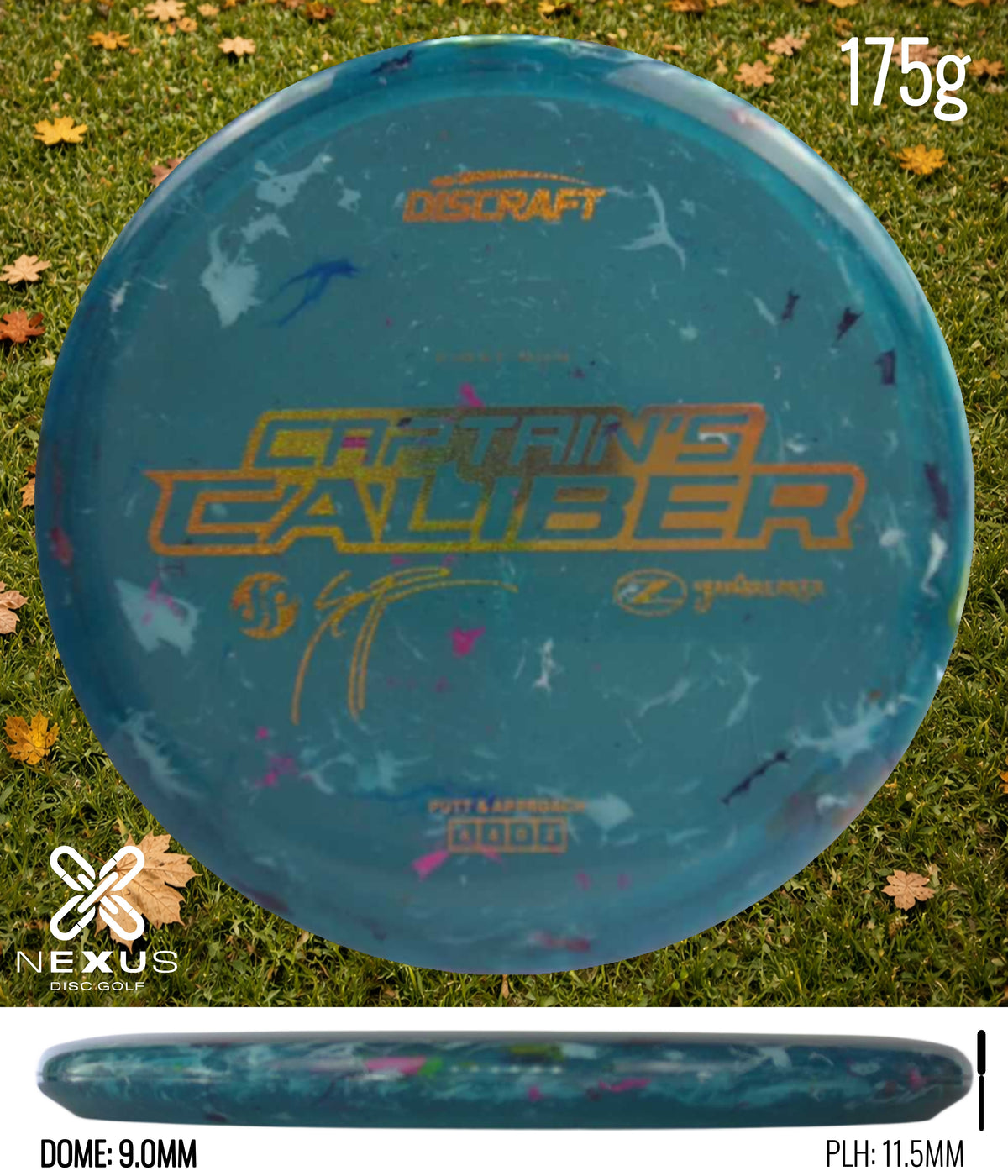 Discraft Seppo Paju First Run Z Jawbreaker Captain’s Caliber Jawbreaker Turquoise/Gold 175g