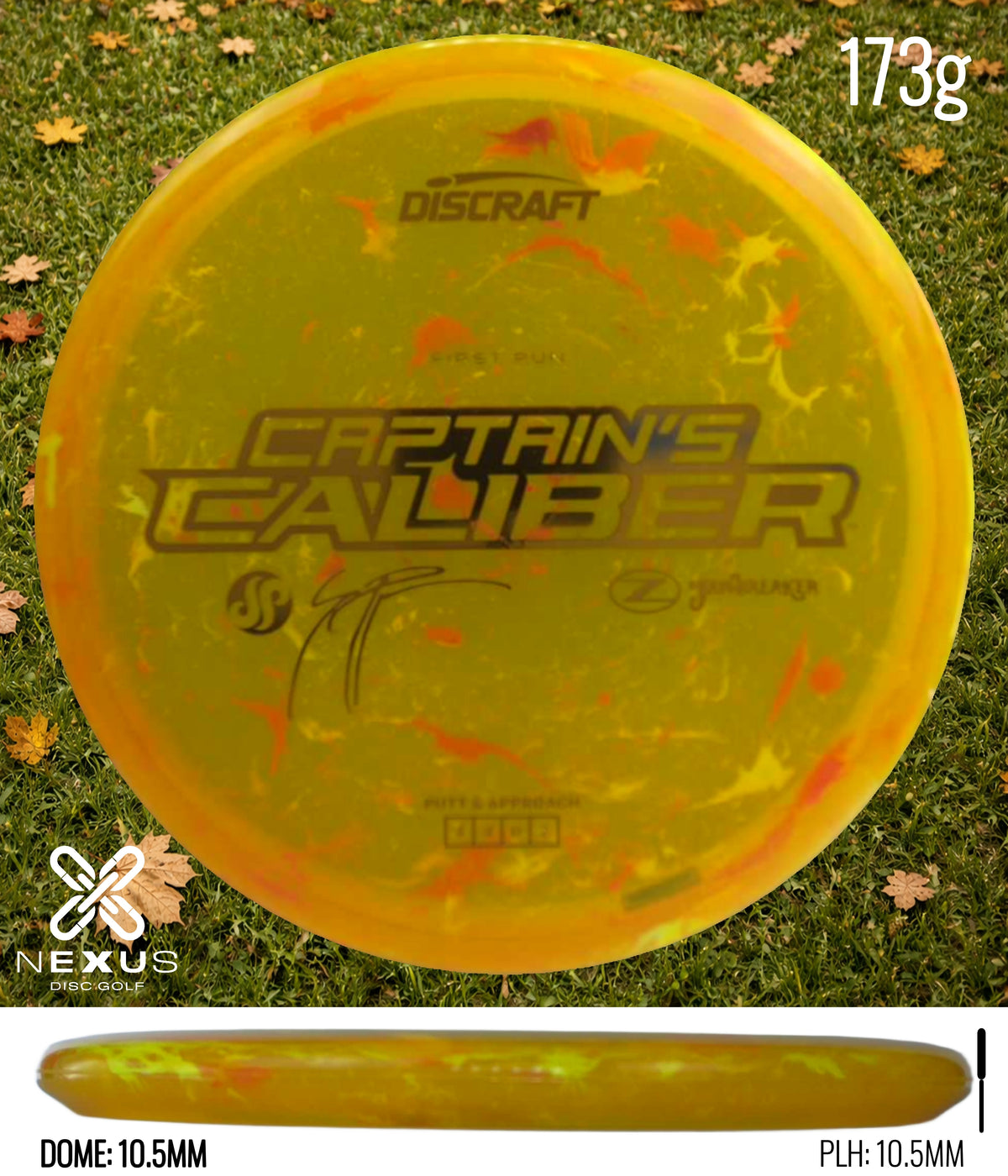 Discraft Seppo Paju First Run Z Jawbreaker Captain’s Caliber Jawbreaker Yellow/Gold 173g