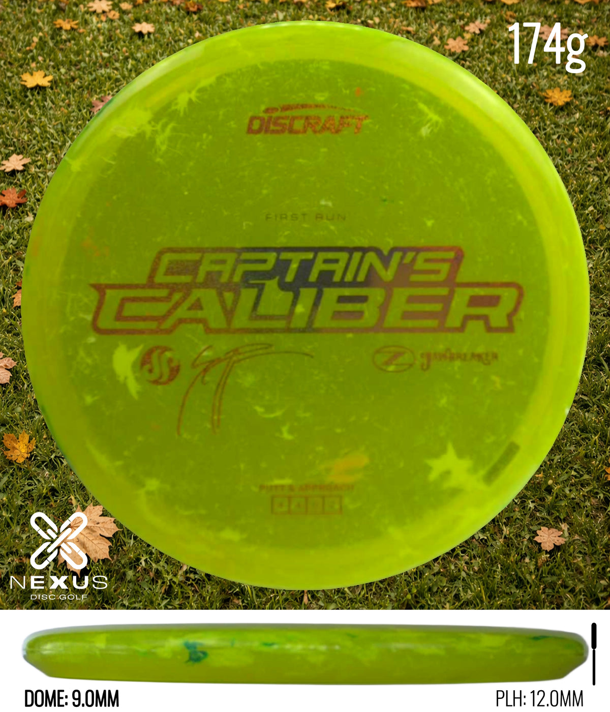 Discraft Seppo Paju First Run Z Jawbreaker Captain’s Caliber Jawbreaker Yellow/Gold Metallic 174g
