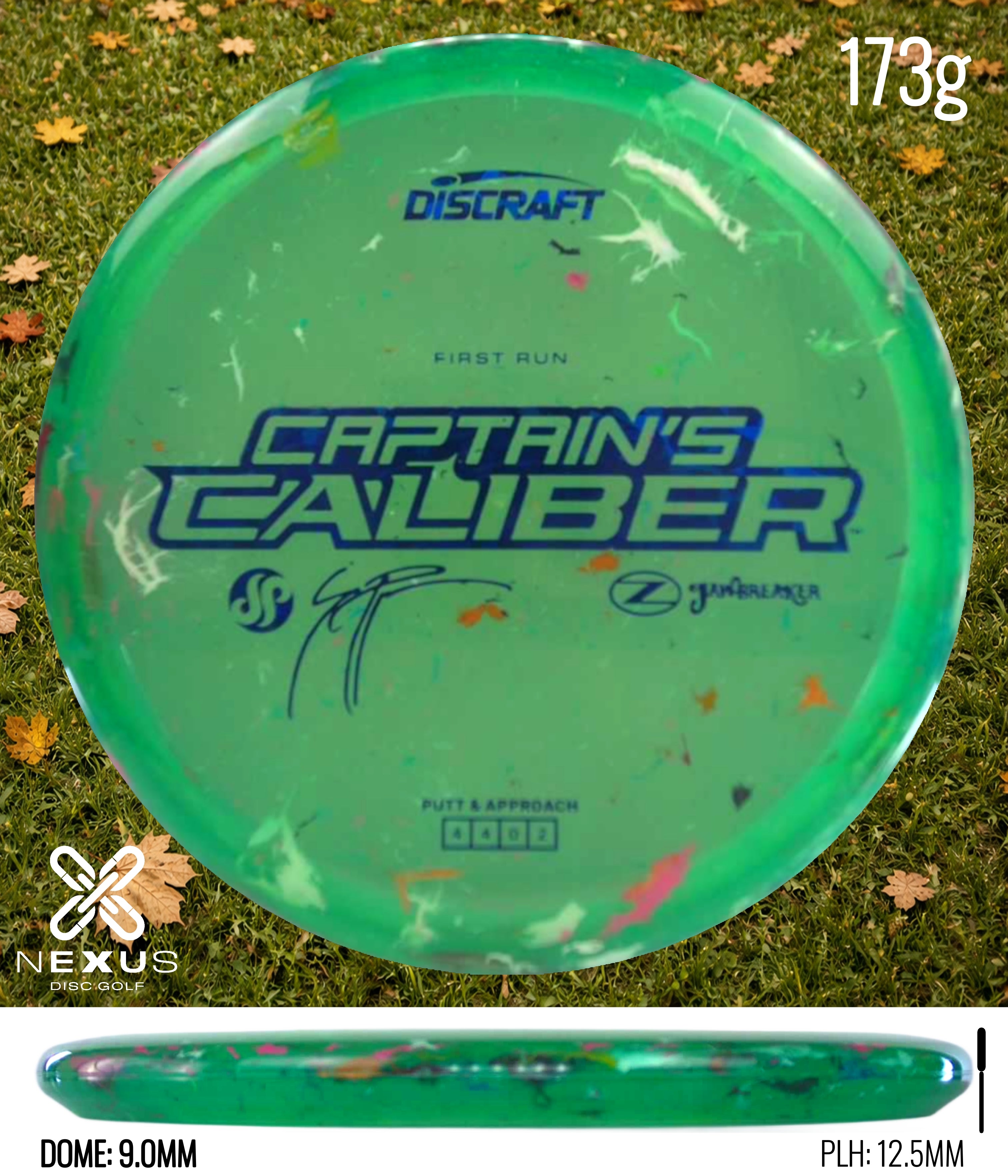 Discraft Seppo Paju First Run Z Jawbreaker Captain’s Caliber  (pre-order) Jawbreaker Green/Blue Metallic 173g