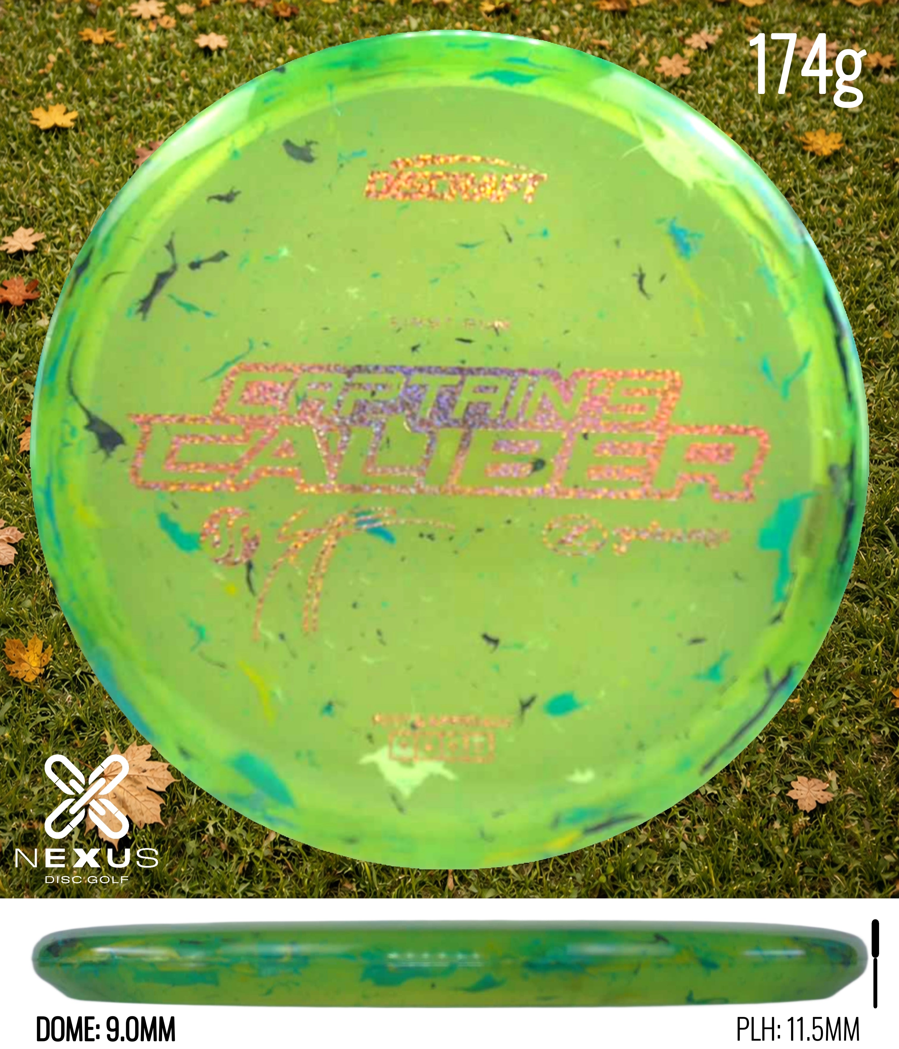 Discraft Seppo Paju First Run Z Jawbreaker Captain’s Caliber  (pre-order) Jawbreaker Green/Gold 174g