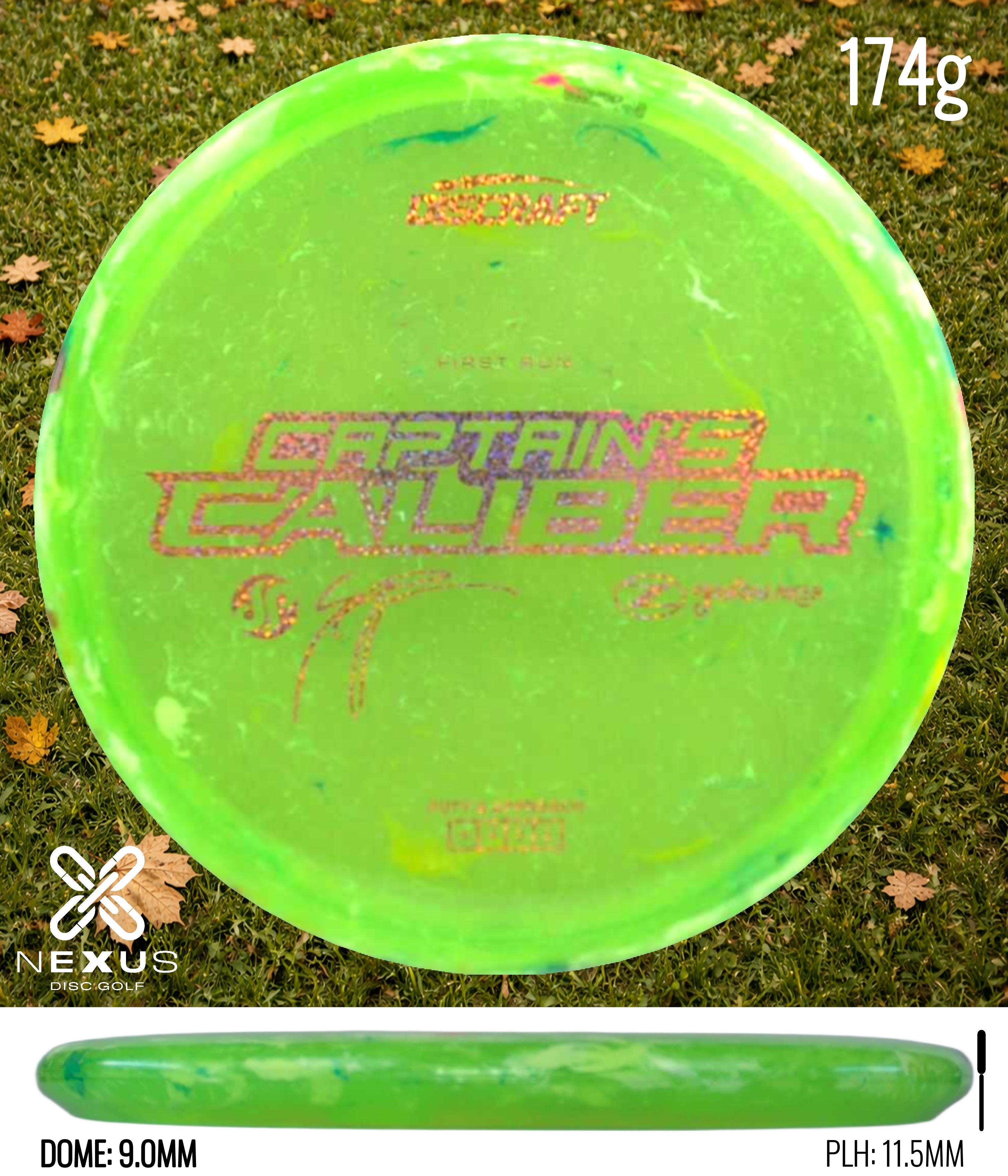 Discraft Seppo Paju First Run Z Jawbreaker Captain’s Caliber  (pre-order) Jawbreaker Green/Rainbow Holo 174g