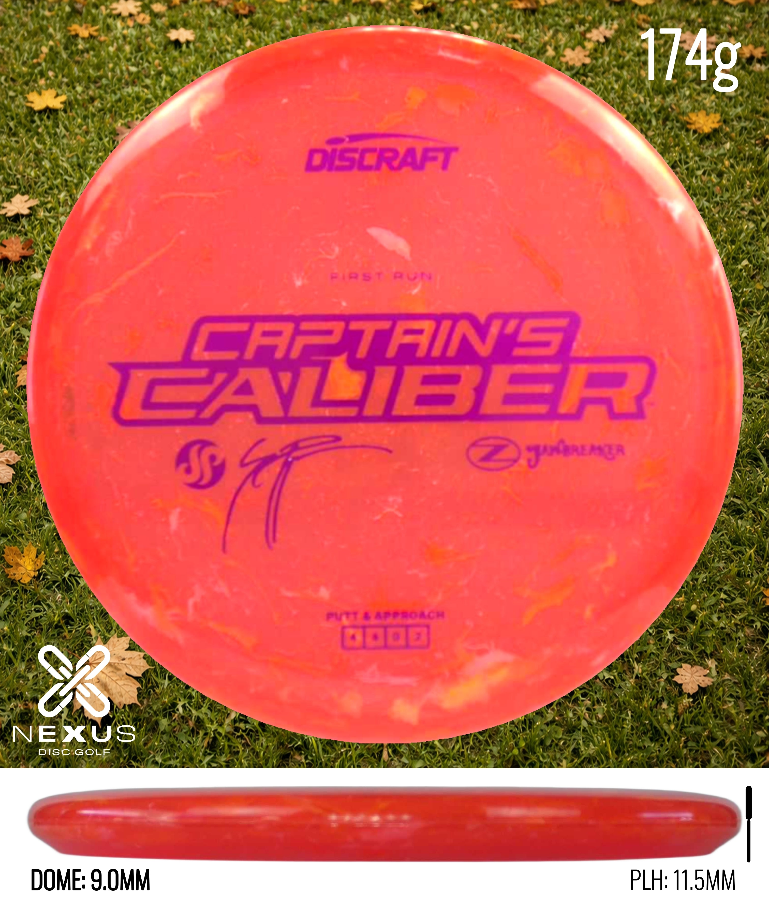Discraft Seppo Paju First Run Z Jawbreaker Captain’s Caliber  (pre-order) Jawbreaker Orange/Purple Metallic 174g