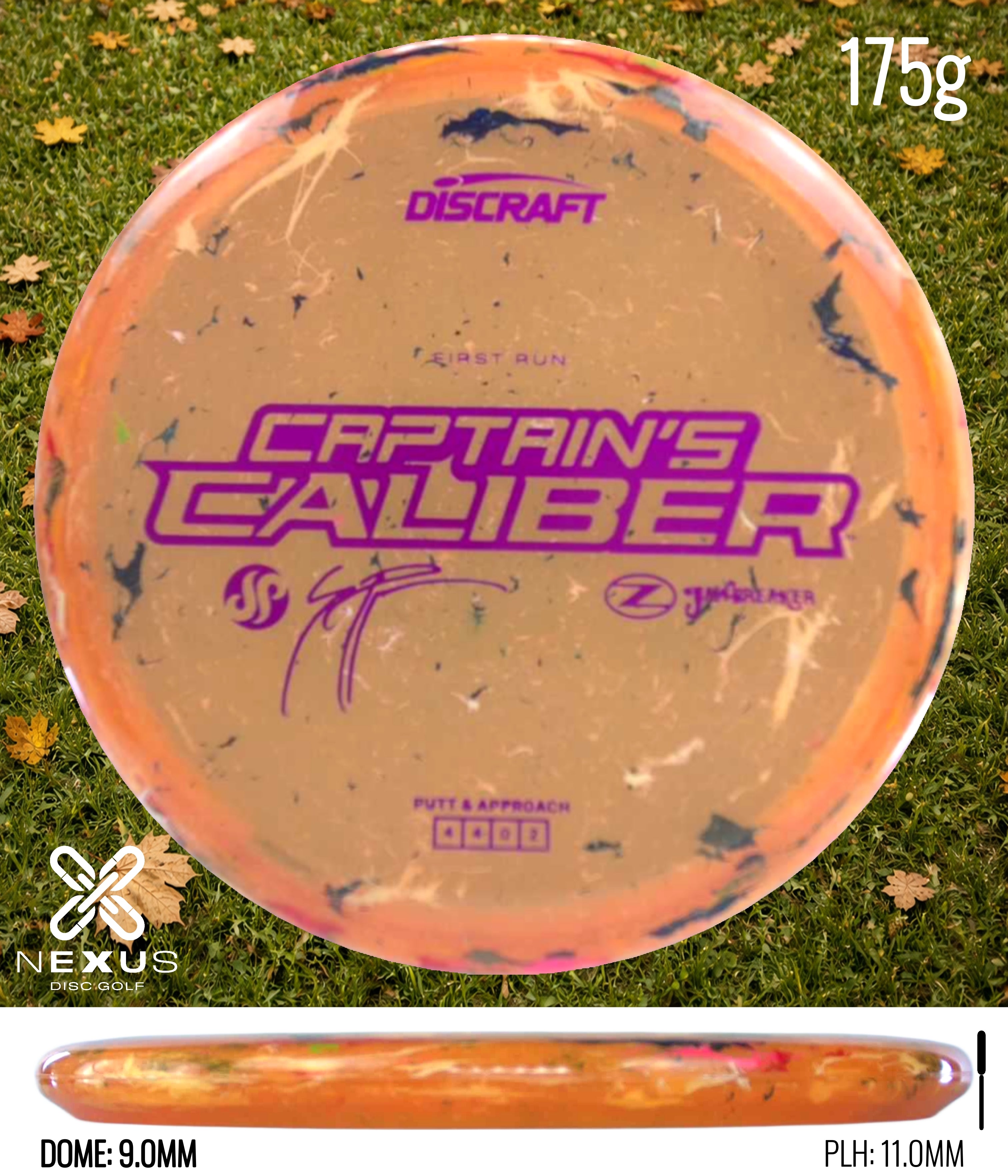 Discraft Seppo Paju First Run Z Jawbreaker Captain’s Caliber  (pre-order) Jawbreaker Orange/Purple Metallic 175g