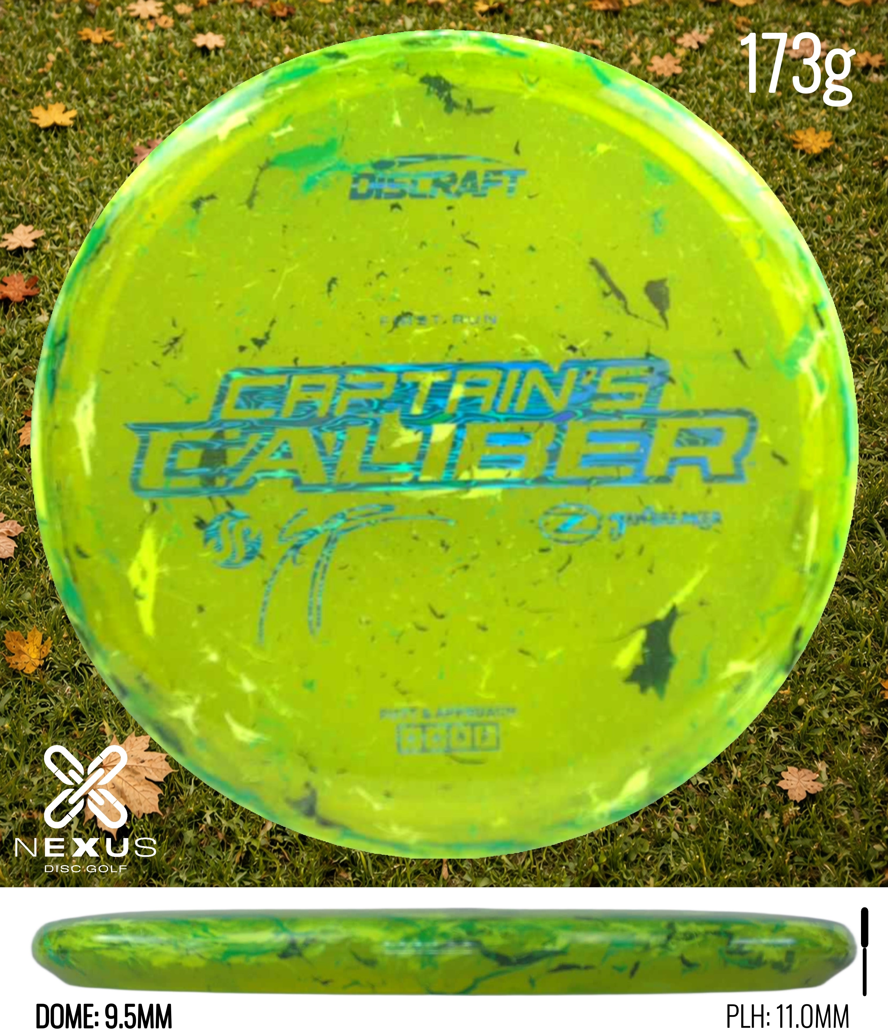 Discraft Seppo Paju First Run Z Jawbreaker Captain’s Caliber  (pre-order) Jawbreaker Yellow/Blue Metallic 173g