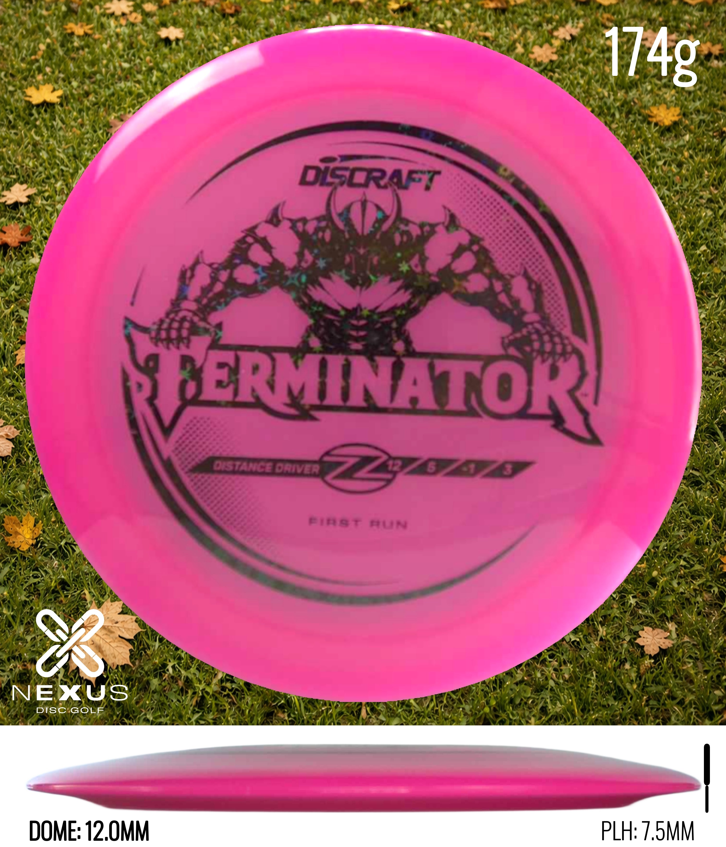 Discraft Terminator Pink/Green Metallic, Black 174g