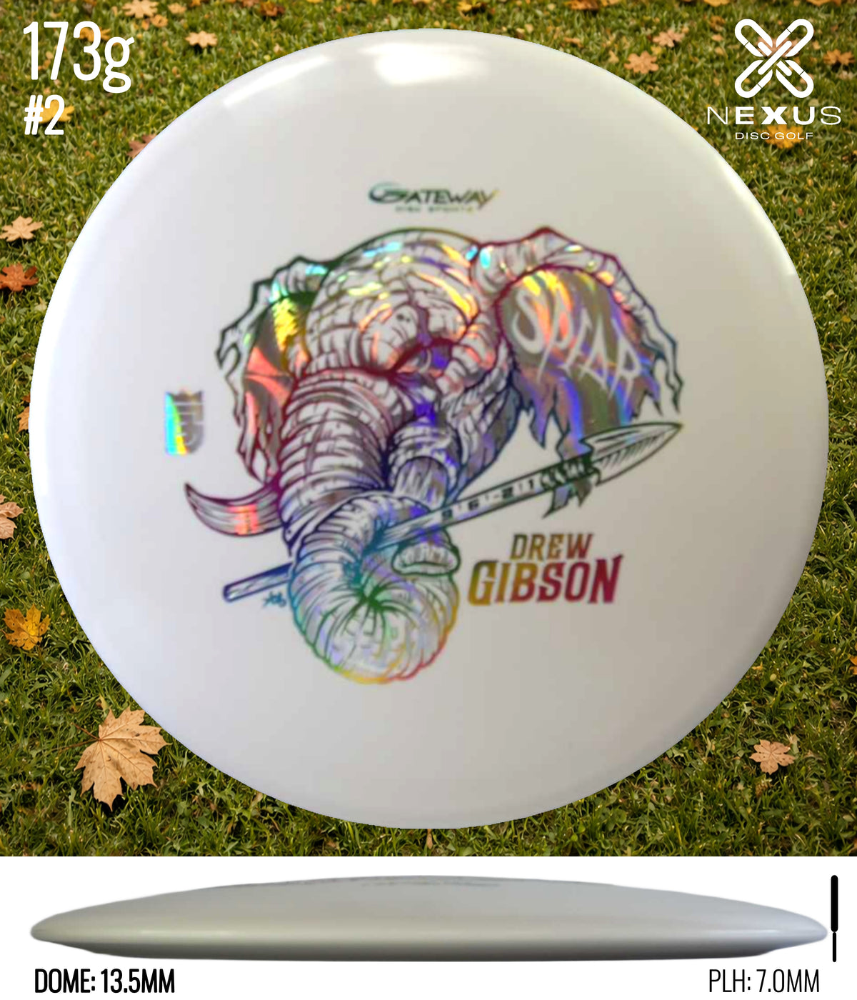 Gateway Spear White/Rainbow Holo 173g