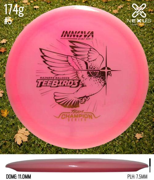 Innova TeeBird3 Proto Glow Champion Pink/Gold 174g