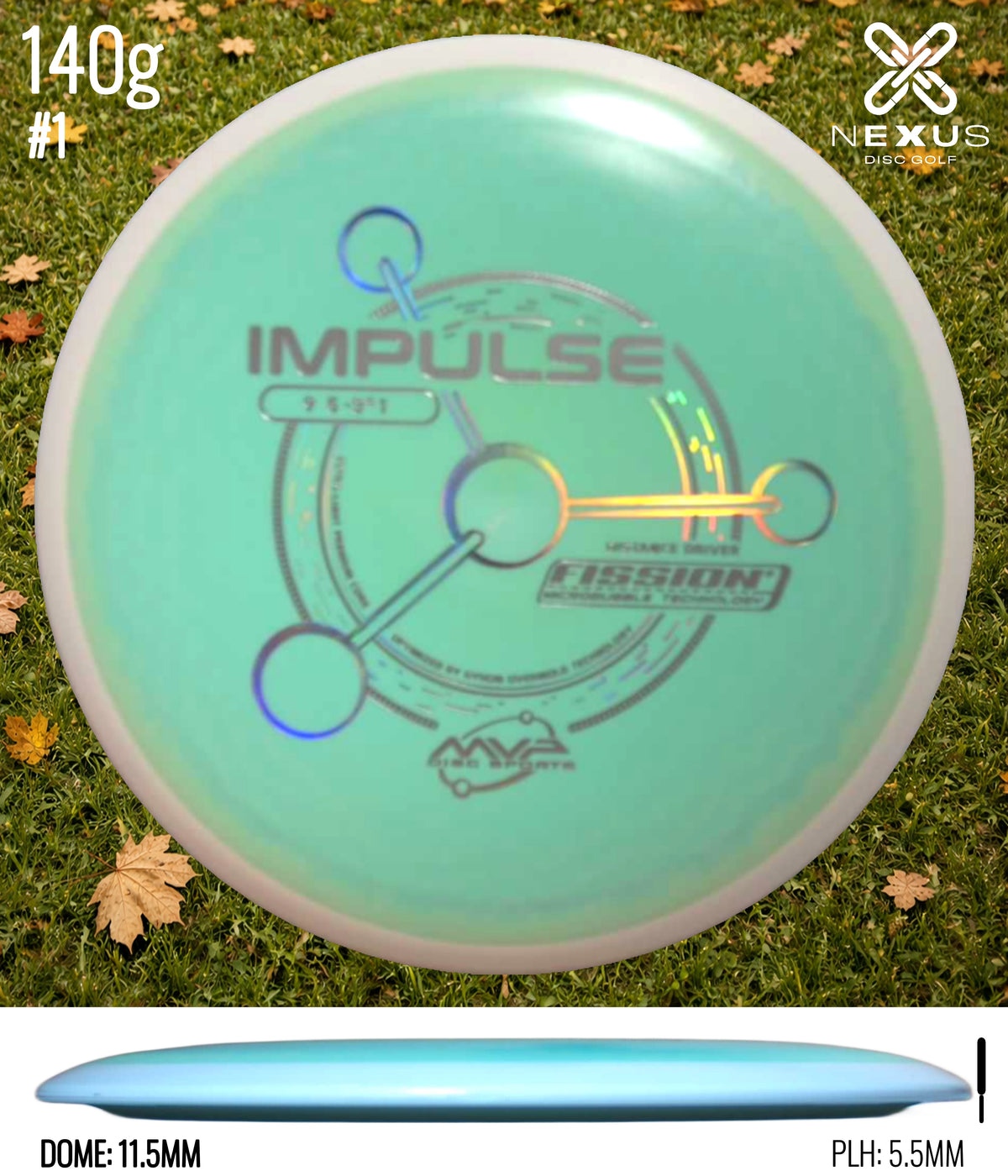 MVP Impulse Fission Turquoise/Gold, Holographic 140g