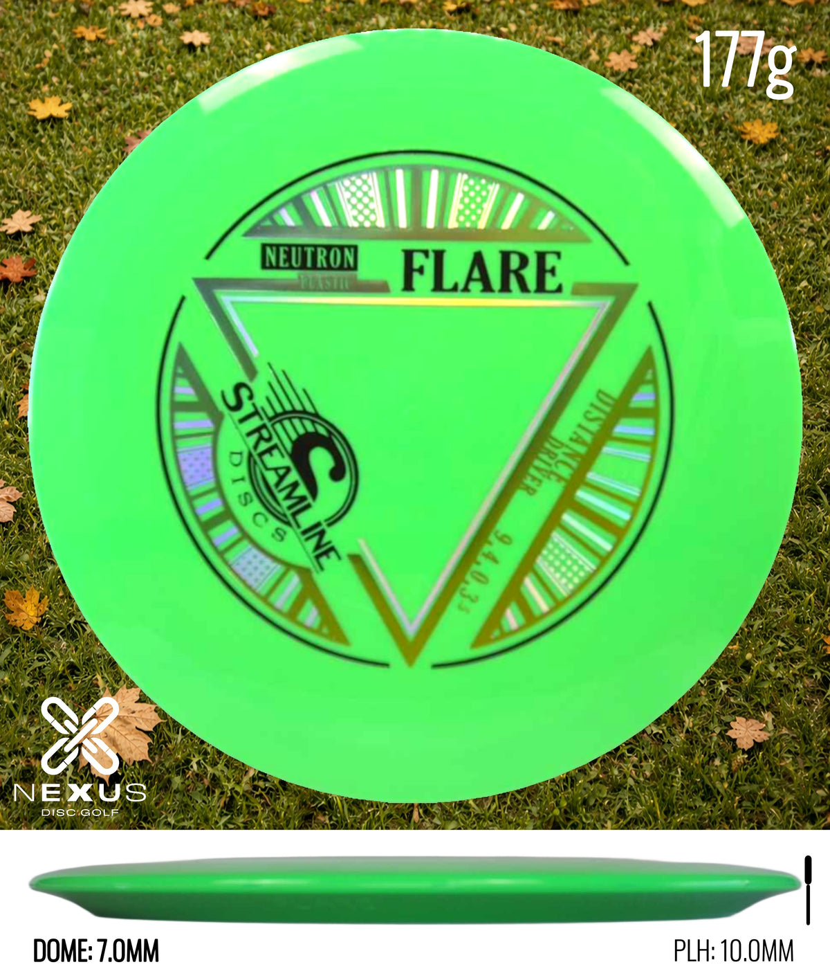 Streamline Flare Neutron Green/Gold, Black 177g