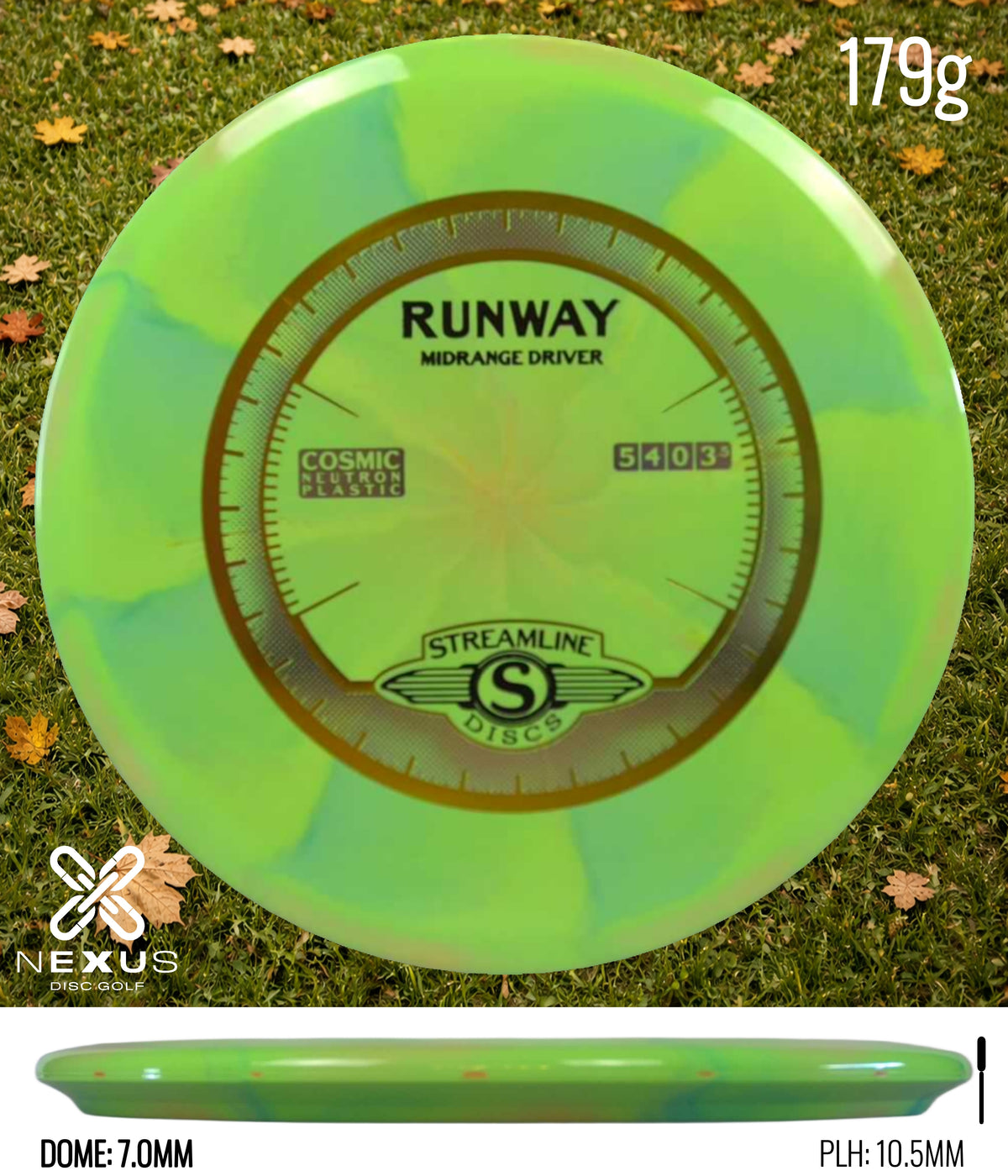 Streamline Runway Cosmic Neutron Green/Gold, Black 179g