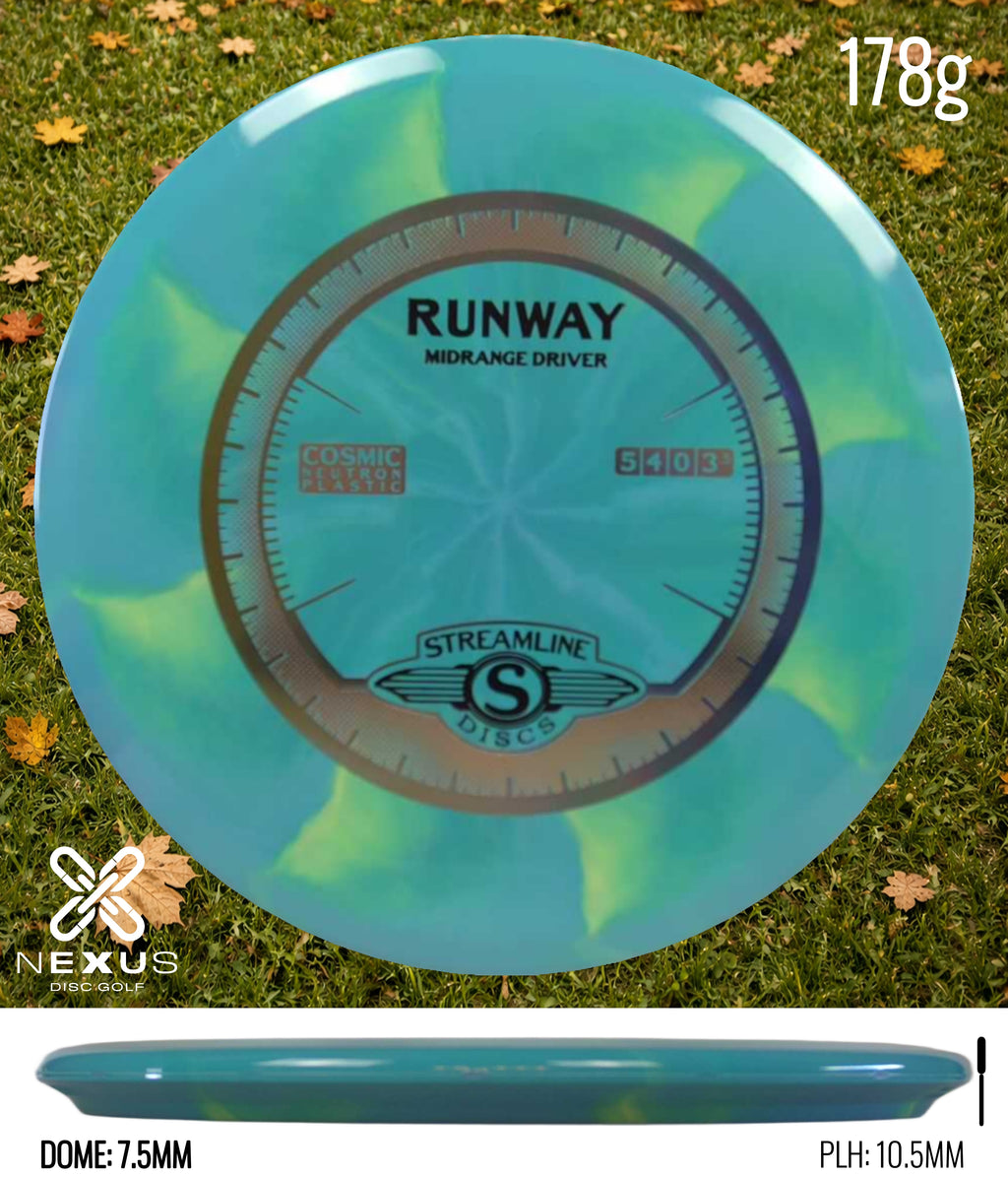 Streamline Runway Cosmic Neutron Turquoise/Rainbow Holographic, Black 178g