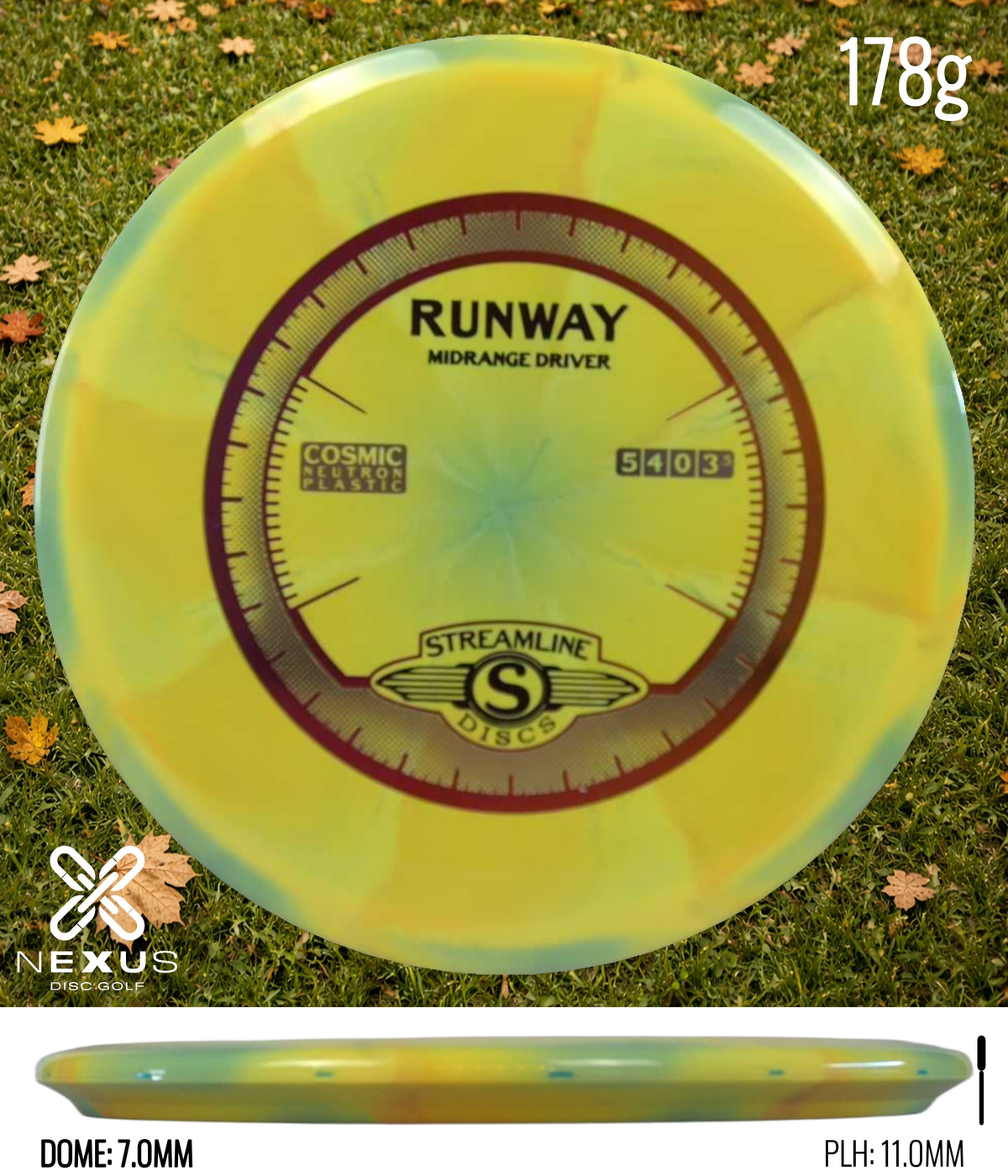 Streamline Runway Cosmic Neutron Yellow/Rainbow Holographic, Black 178g