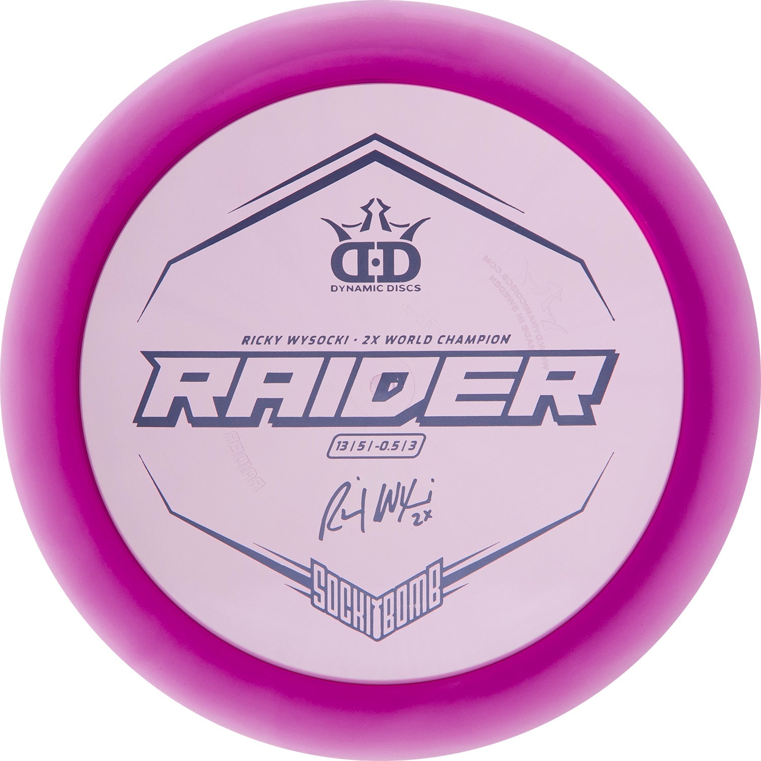 Dynamic Discs Lucid-Ice Raider Ricky Wysocki Sockibomb Stamp