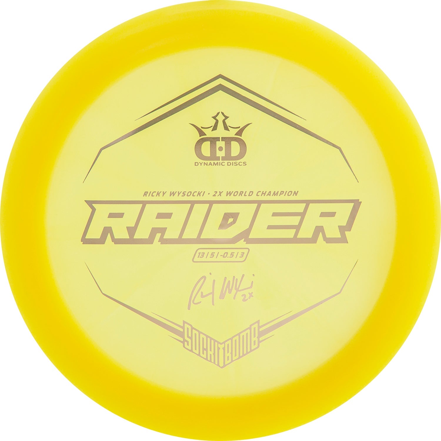 Dynamic Discs Lucid-Ice Raider Ricky Wysocki Sockibomb Stamp
